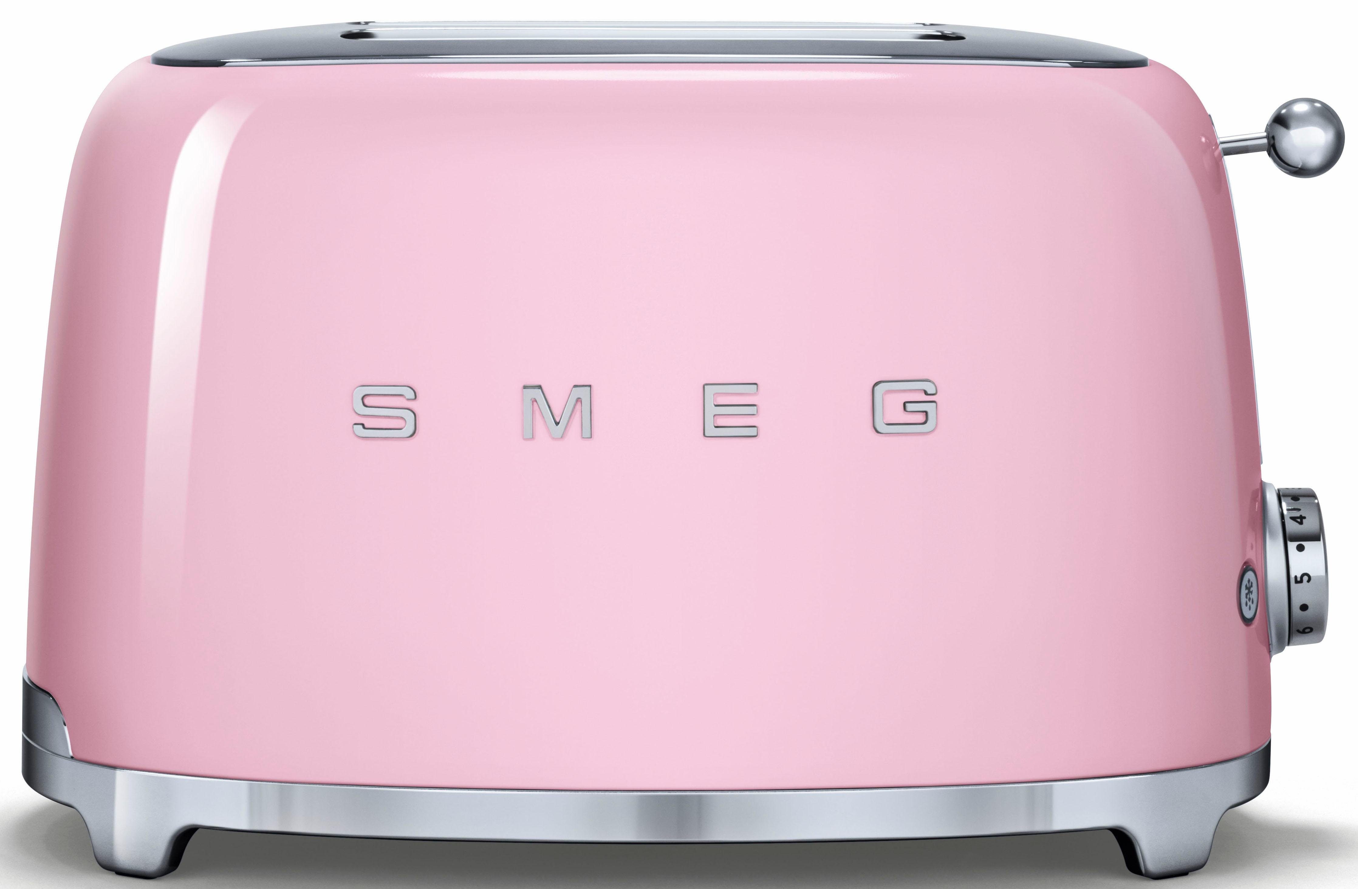 Smeg Toaster TSF01PKEU, 2 kurze Schlitze, für 2 Scheiben, 950 W