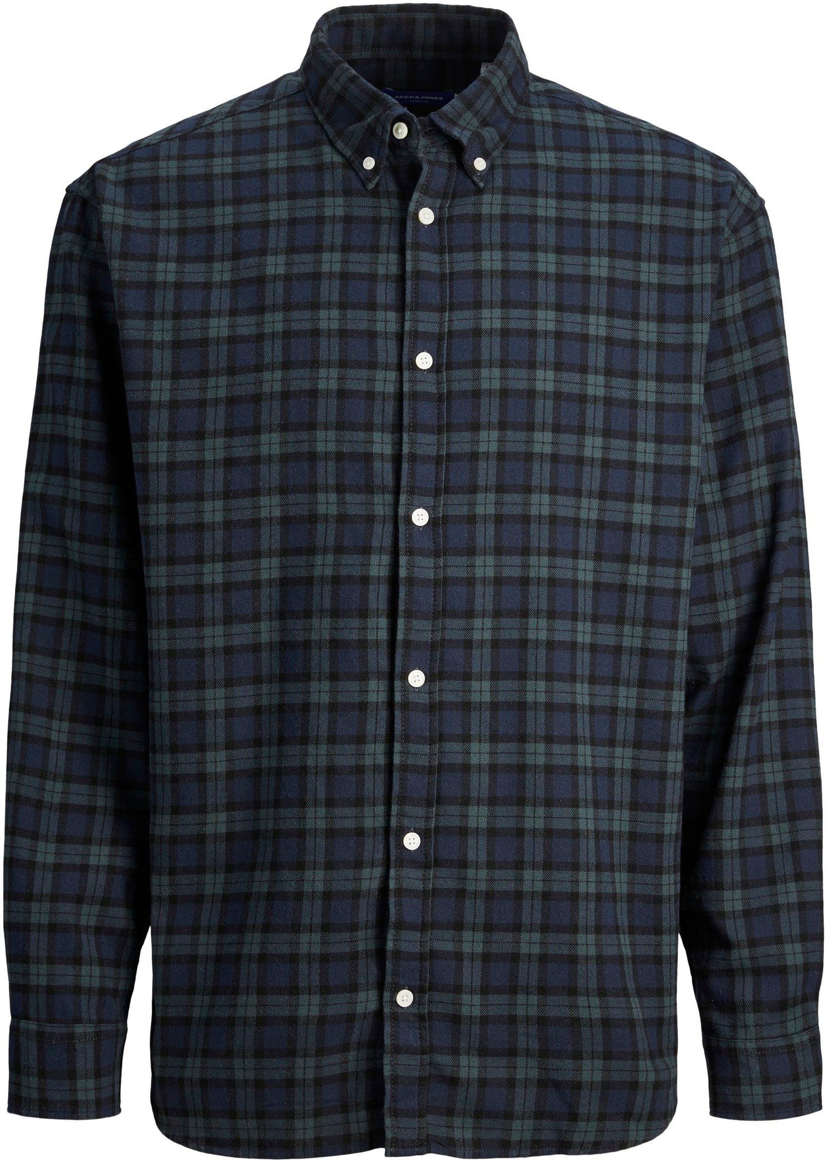 Jack & Jones Langarmhemd JORCOZY FLANNEL CHECK SHIRT LS CH navy blazer | Hemden