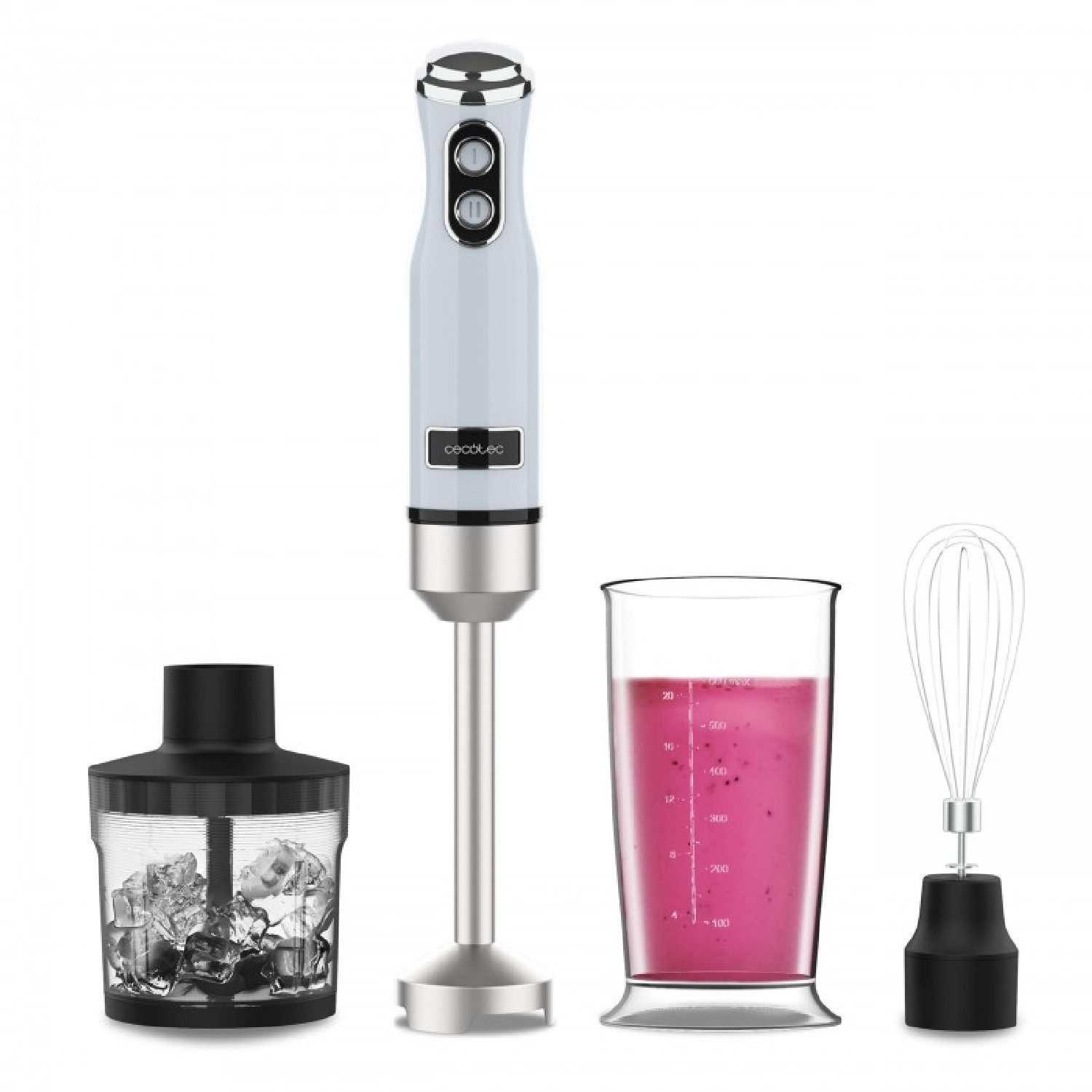 Cecotec Stabmixer Power RetroBlue 1200MAX Cream&Crush, 1200 W, Power RetroBlue 1200MAX Cream&Crush