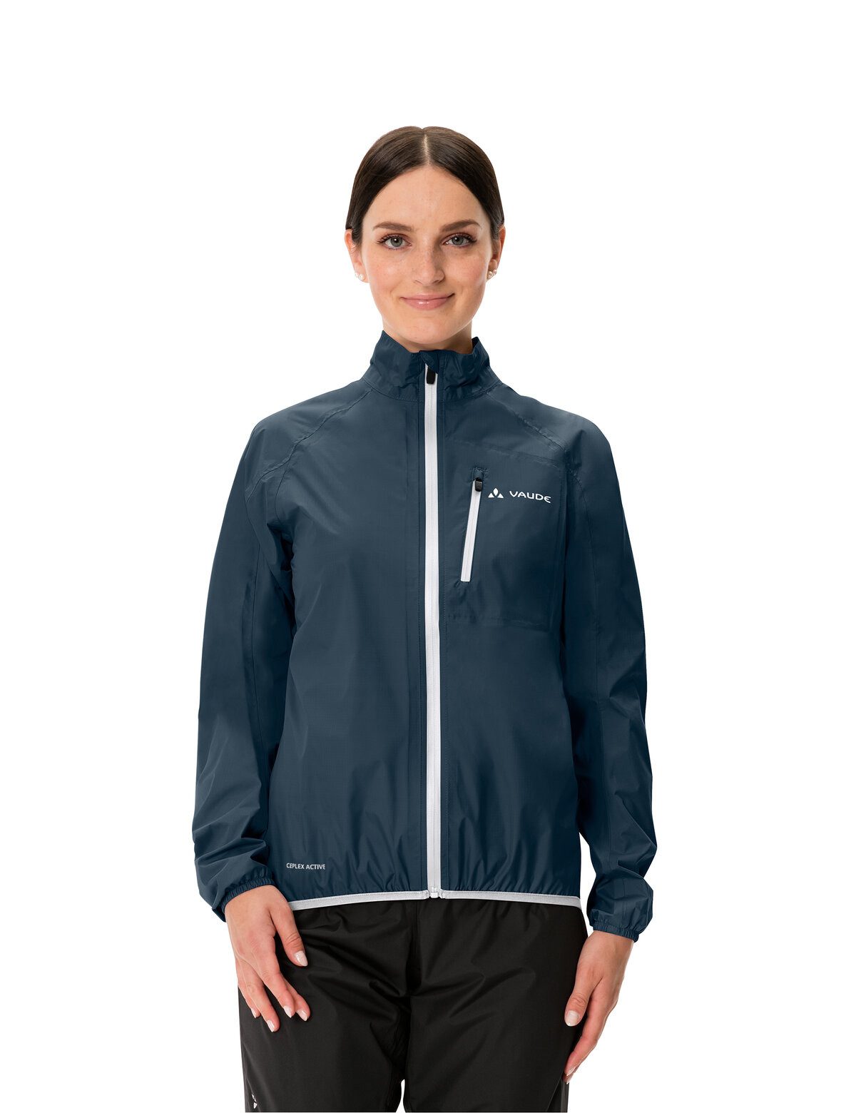 VAUDE Fahrradjacke WOMEN'S DROP JACKET III sportlicher Stil, wasserdicht mit 10000 mm Wassersäule, atmungsaktiv