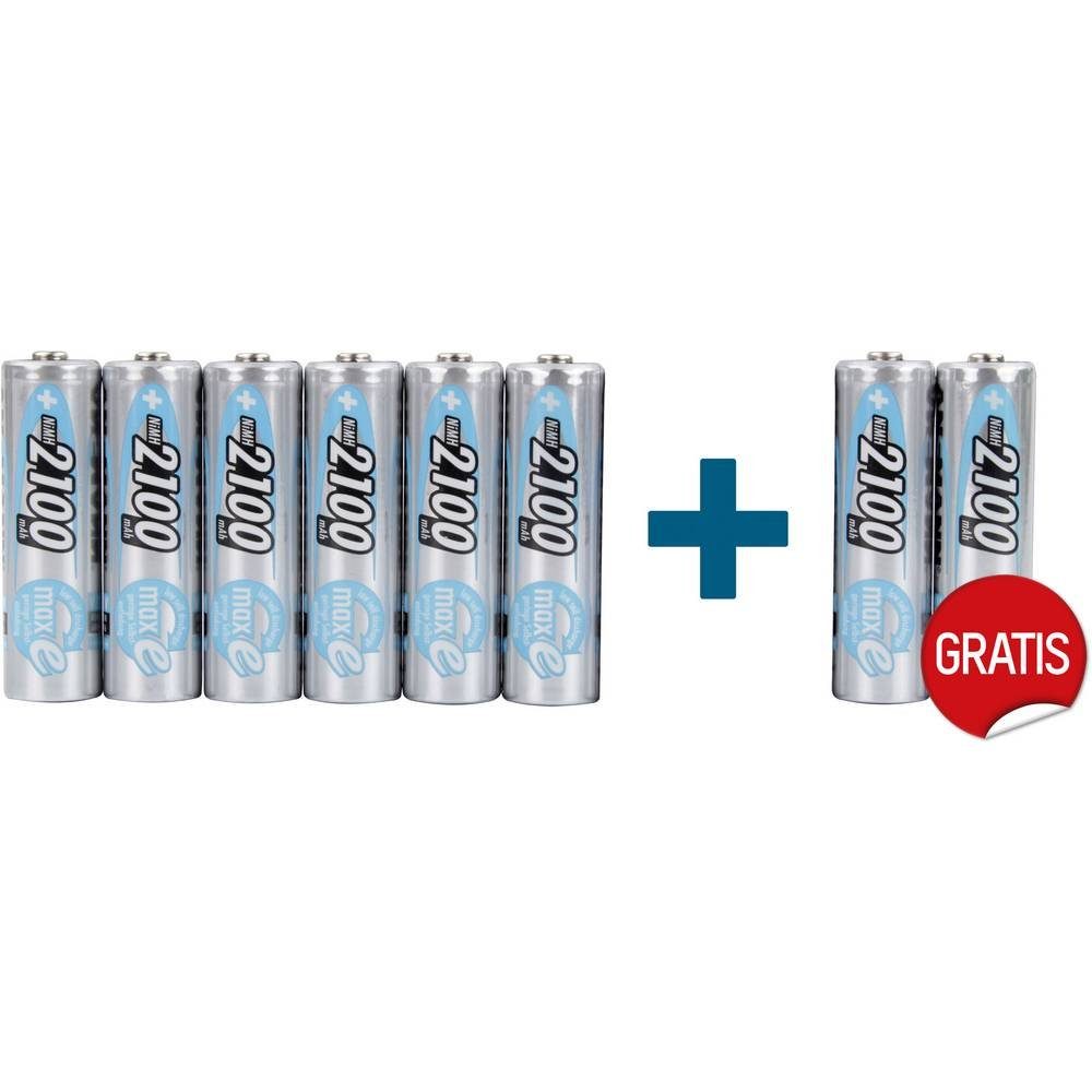 NiMH ANSMANN® maxE gratis 2 + 6 Akku Mignon-Akkus