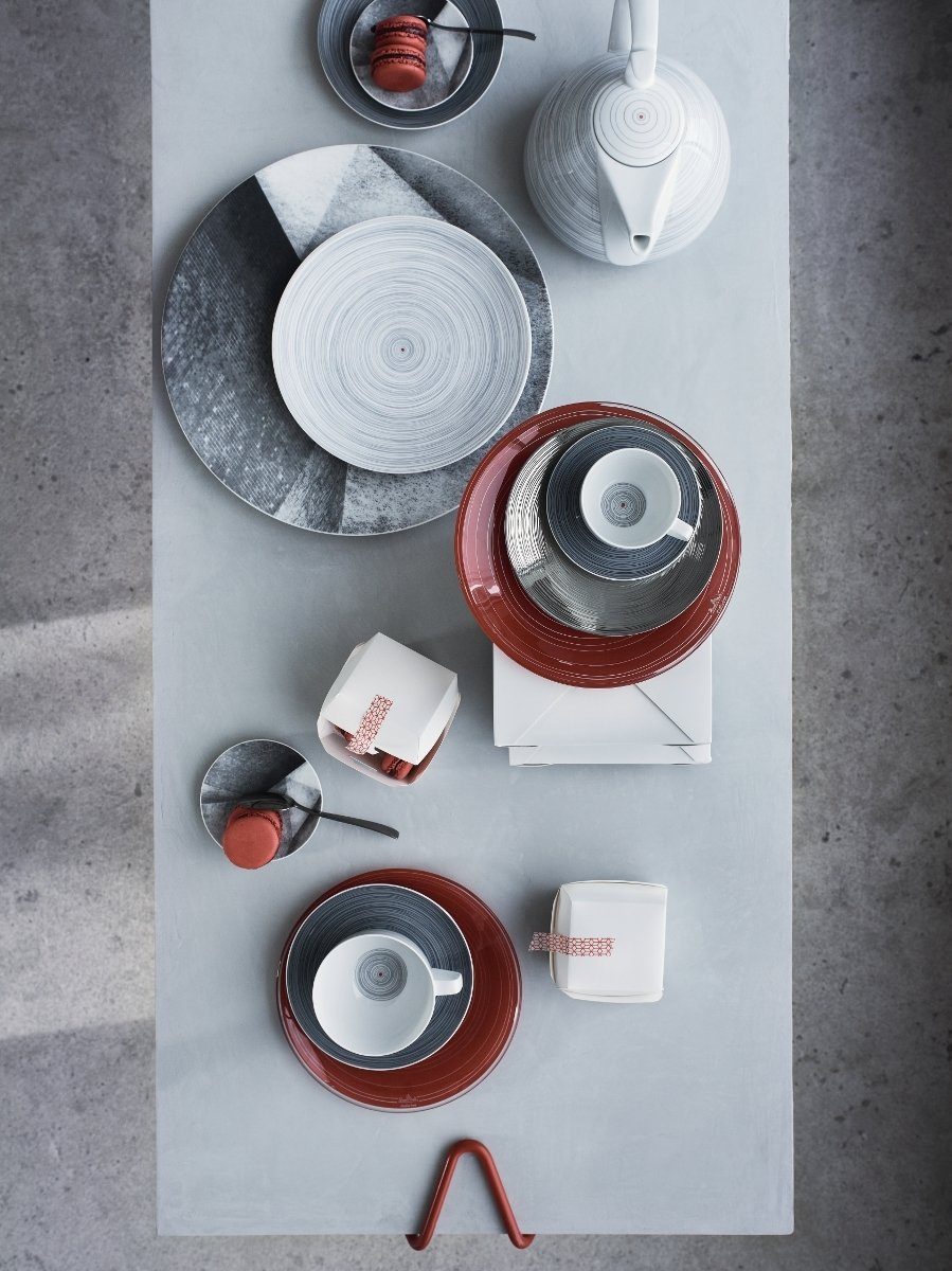 Rosenthal Espressotasse TAC Gropius Stripes 2.0 Espresso-Obertasse 0,12 l, Porzellan, Tassen