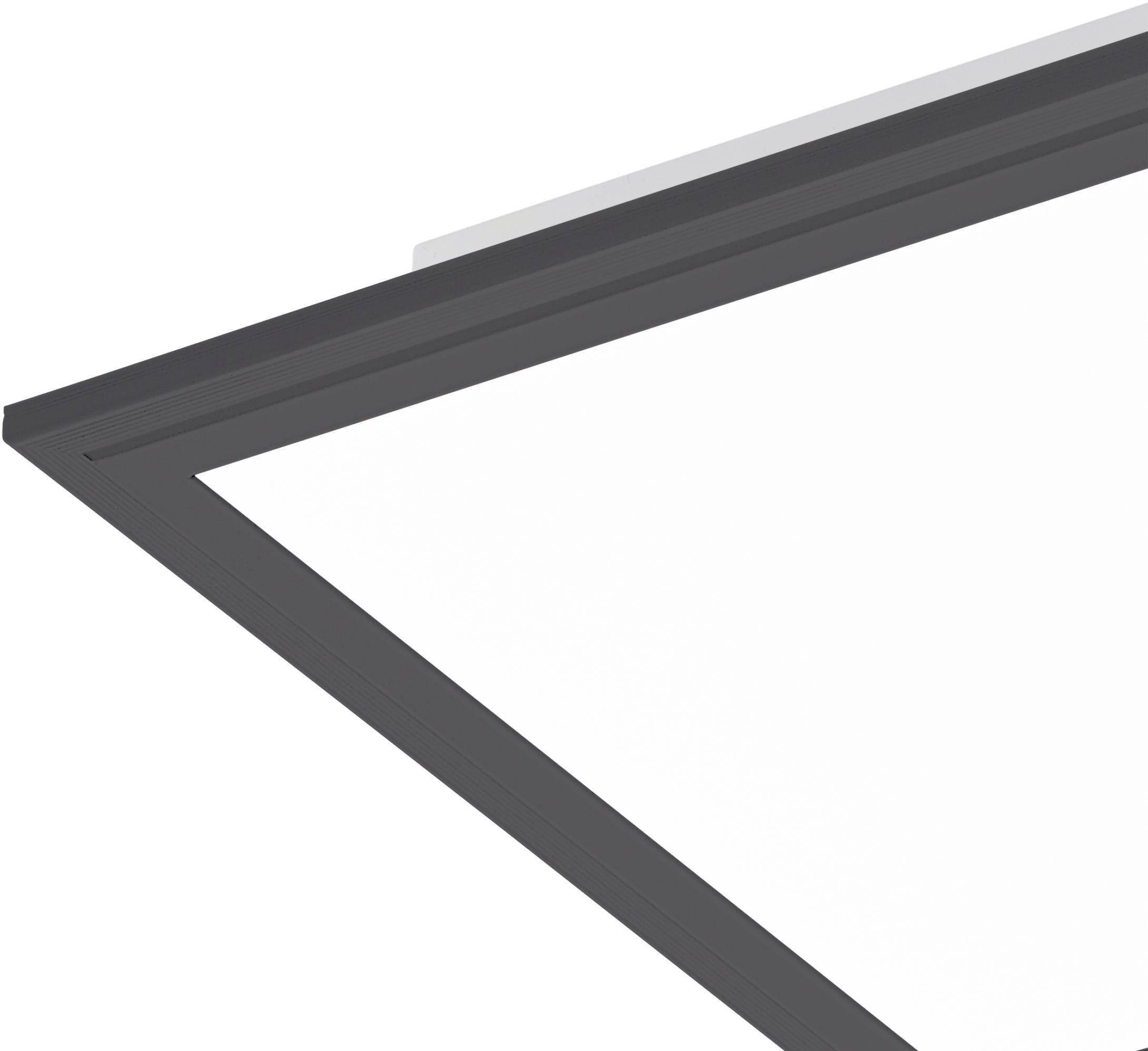 EGLO LED und Schwarz LED cm, Deckenlampe in Salobrena, fest 30 Panel aus Aluminium Kunststoff Neutralweiß, integriert, Deckenleuchte LED