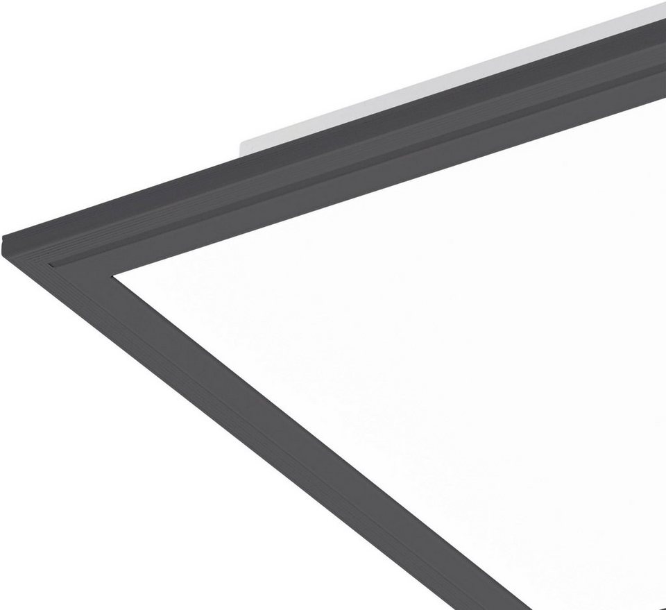 EGLO LED Deckenleuchte Salobrena, LED fest integriert, Neutralweiß, LED  Panel 30 cm, Deckenlampe in Schwarz aus Aluminium und Kunststoff