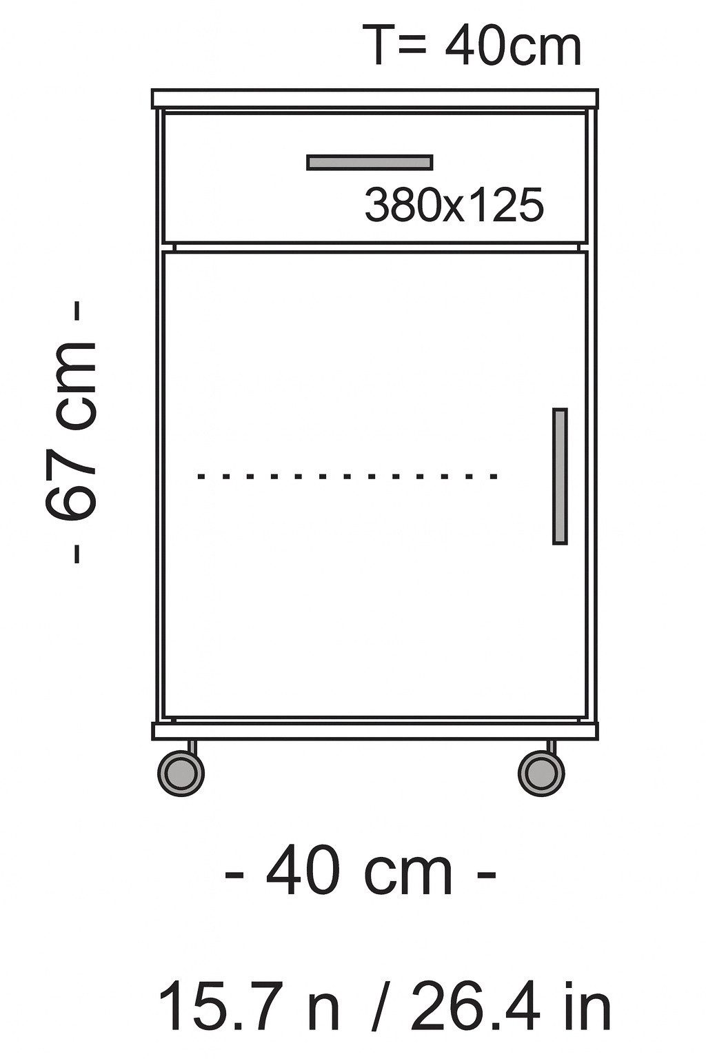 bv-vertrieb Rollcontainer Rollcontainer ahorn Schubcontainer Büroschrank made in germany #2156