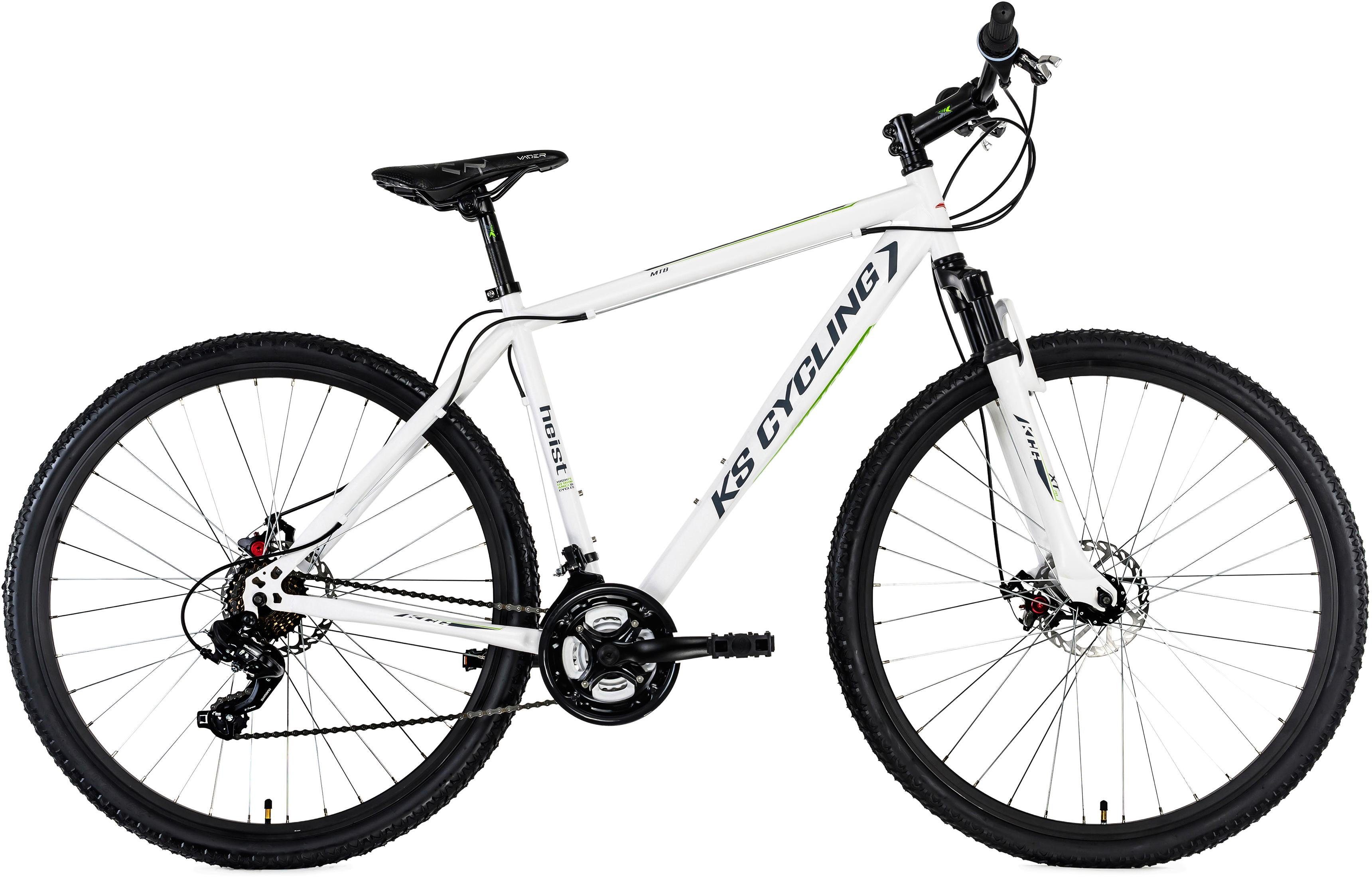 KS Cycling Mountainbike Heist, 21 Gang Shimano Altus Schaltwerk, Kettenschaltung, für Damen und Herren, Kettenschaltung