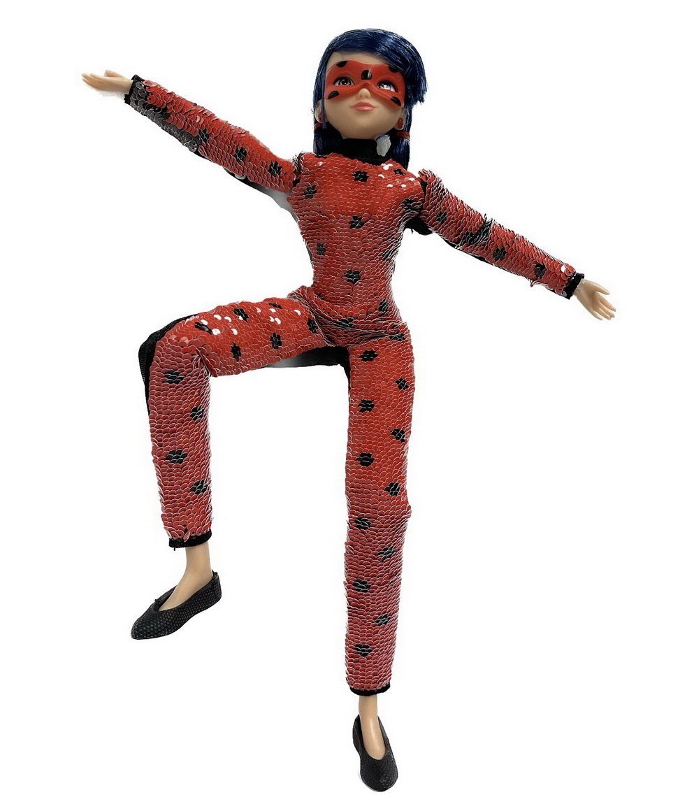 Ladybug Puppe Miraculous Pailletten Bandai Spielfigur mit Marinette