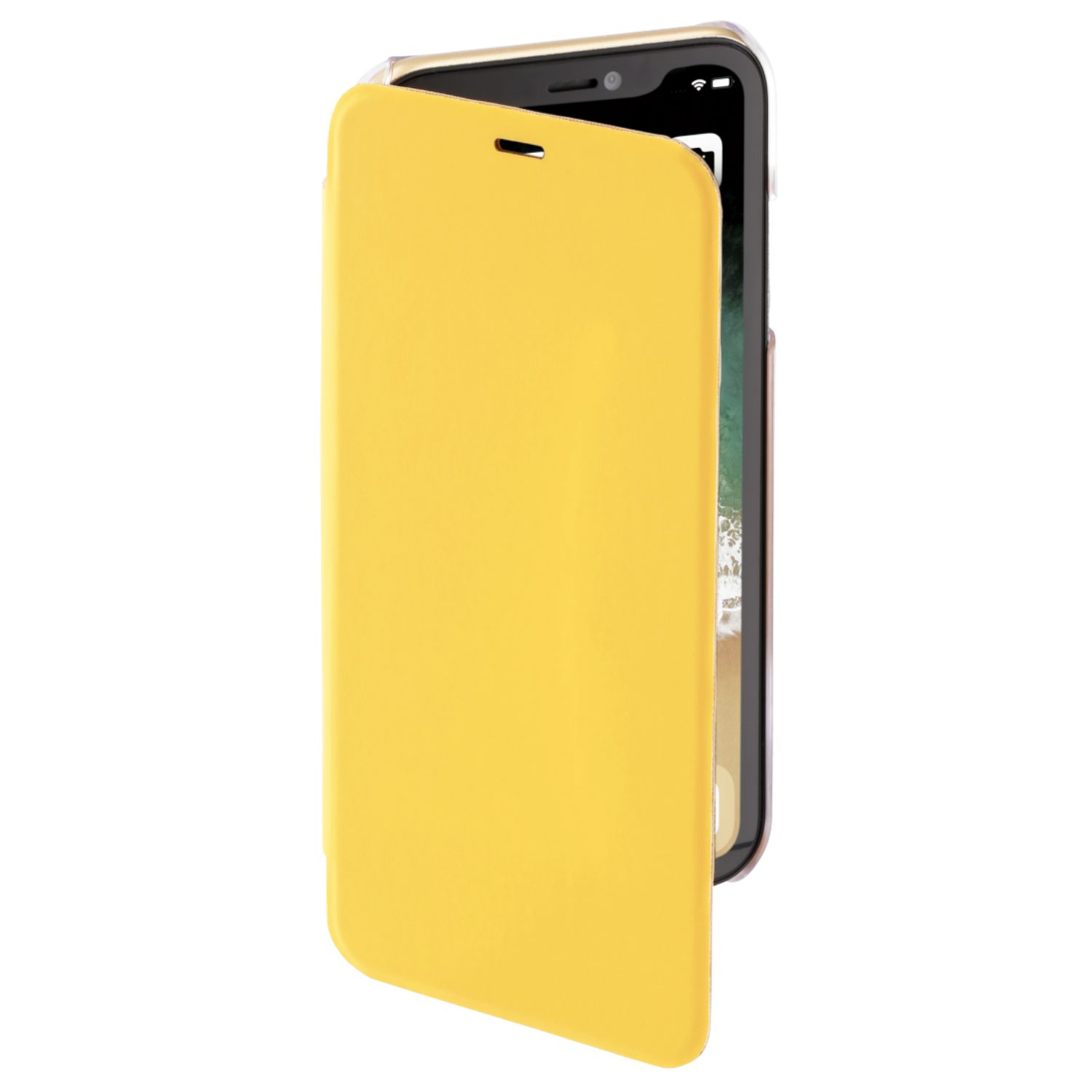 Hama Handyhülle Booklet Clear Klapp-Tasche Schutz-Hülle 15,4 cm (6,06 Zoll), Case Flip-Cover für Apple iPhone XR 360 Schutz transparente Rückseite