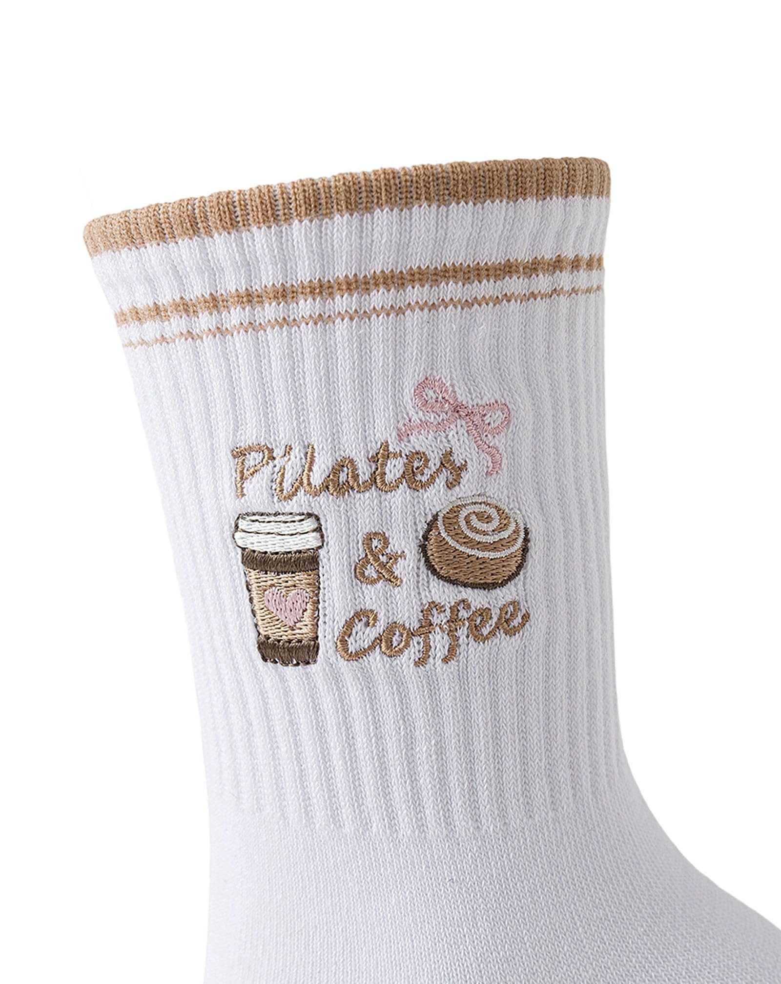 FOUORTUNATE-BEE Sportsocken Pilates- und Yoga-Socken für Damen mit Anti-Rutsch-Grip, 3er-Set (3-Paar)