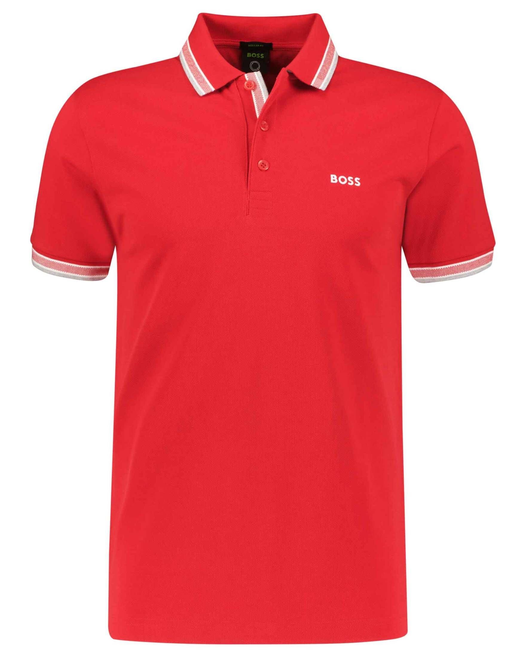 BOSS (74) (1-tlg) PADDY Herren Poloshirt rot Poloshirt