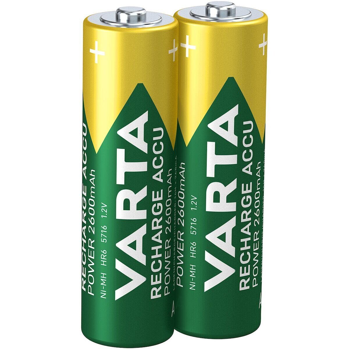 VARTA RECHARGE ACCU Power Akku (2 St), AA, vorgeladen