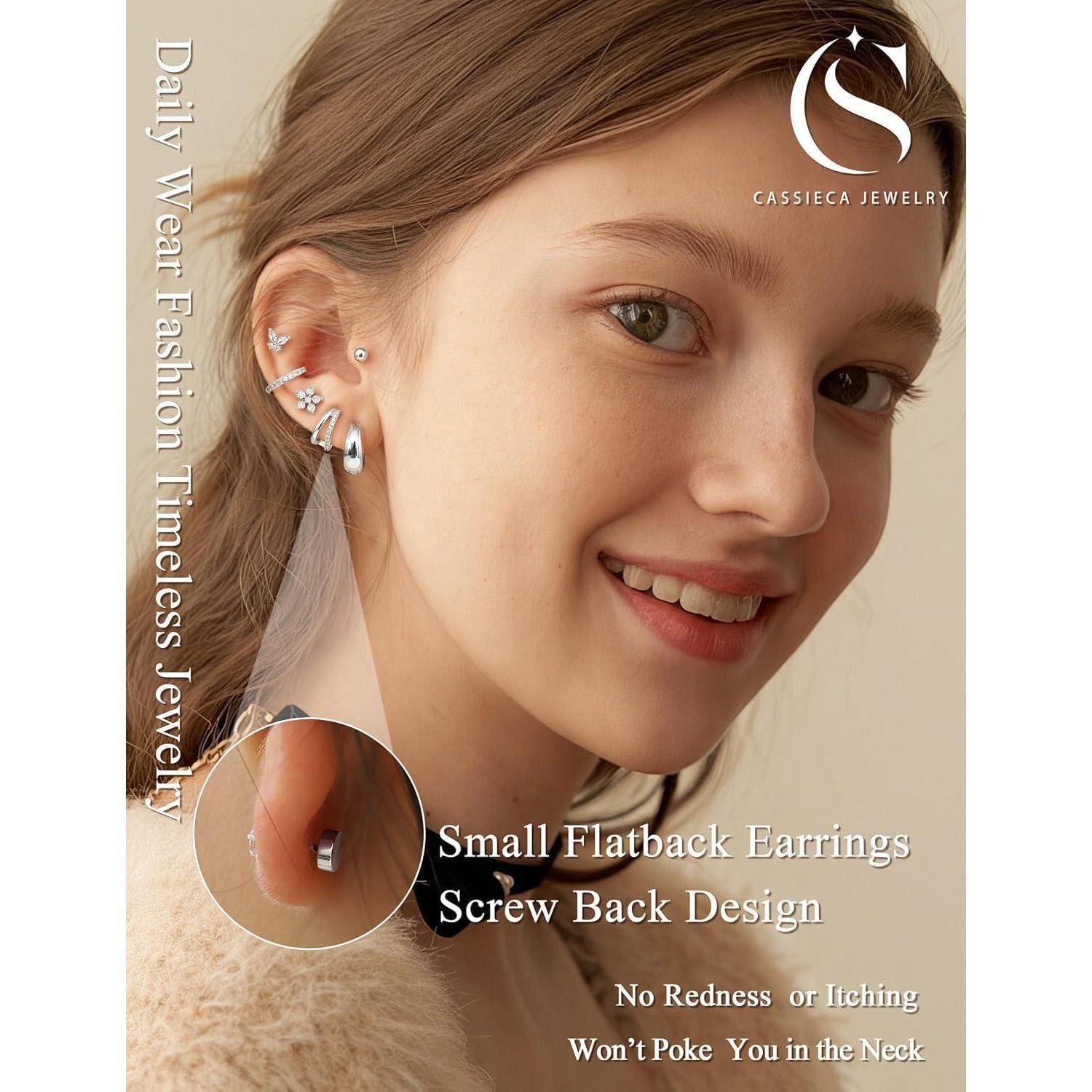 LuxusKollektion Ohrring-Set Ohrringe Damen Set Edelstahl 10 Paar – Bild 3 von 5