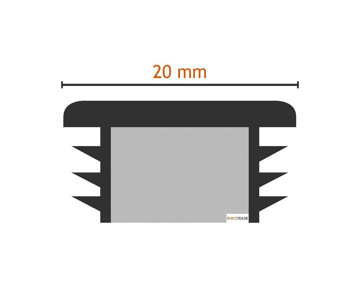 Thumbnail - Enkotrade Endkappe Lamellenstopfen, (21-St), Weiß, quadratisch, 20 x 20 mm, UV-beständig. Made in Germany