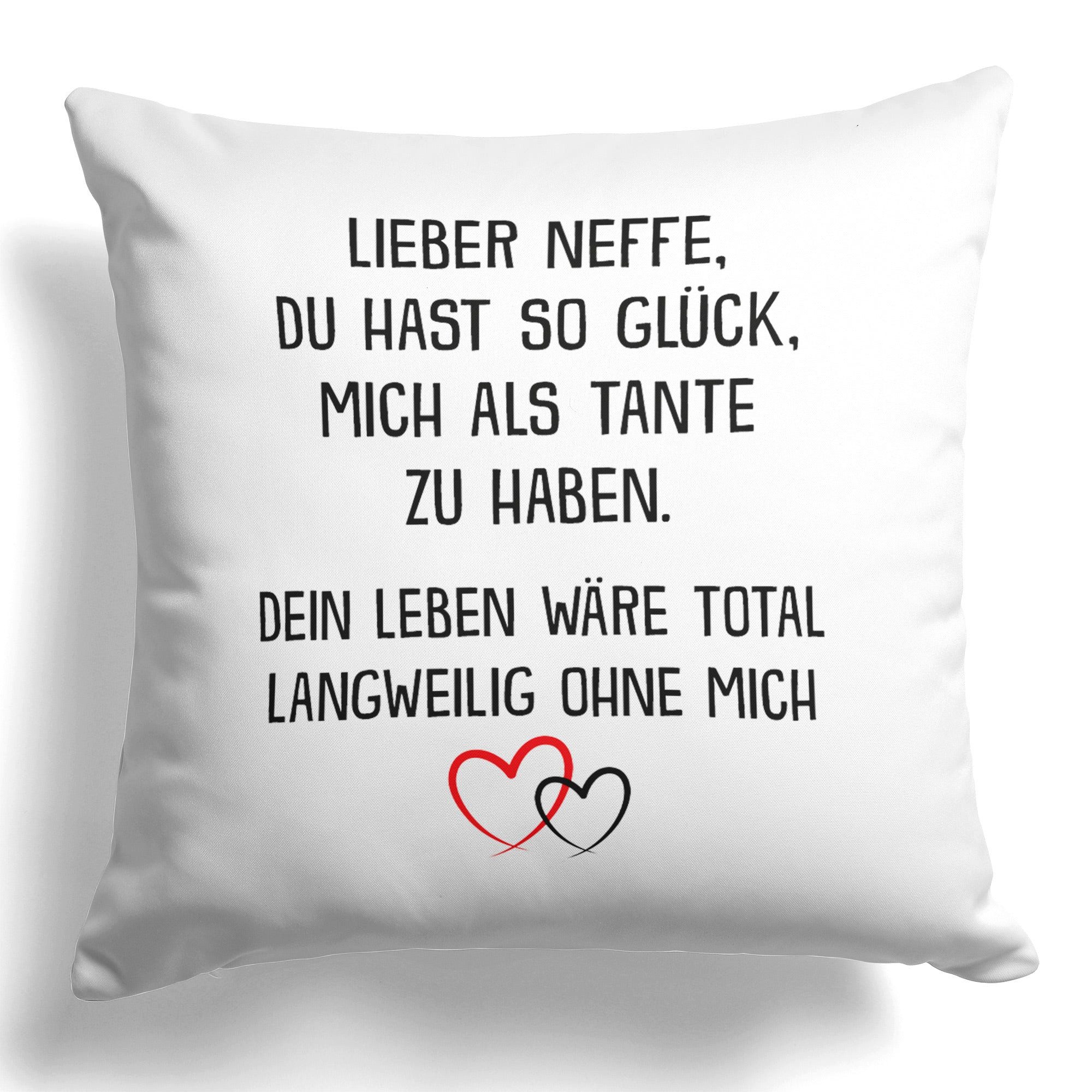 Dekokissen Neffe Geschenk v. Tante Deko Jungs 18. Geburtstag Firmung Weihnachten