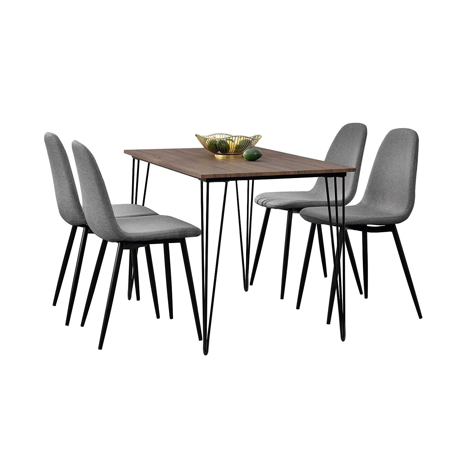 Tischbein aus 60 cm, Hairpin schwarz, 3 Streben Zelsius Legs, Stahl, Tischbeine Set, 4er