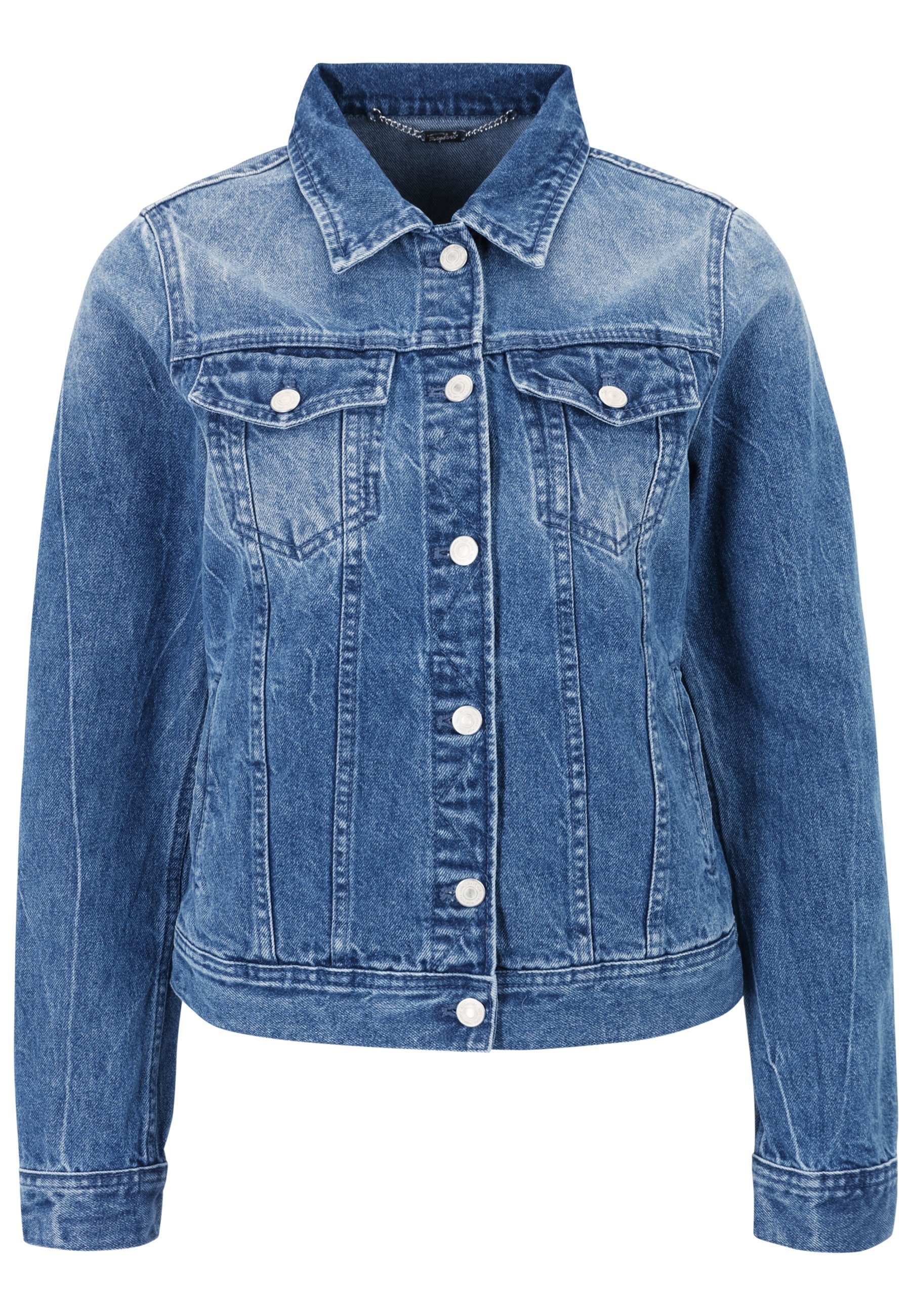 Jeansjacke Knopfleiste Frogbox Jeansjacke mit