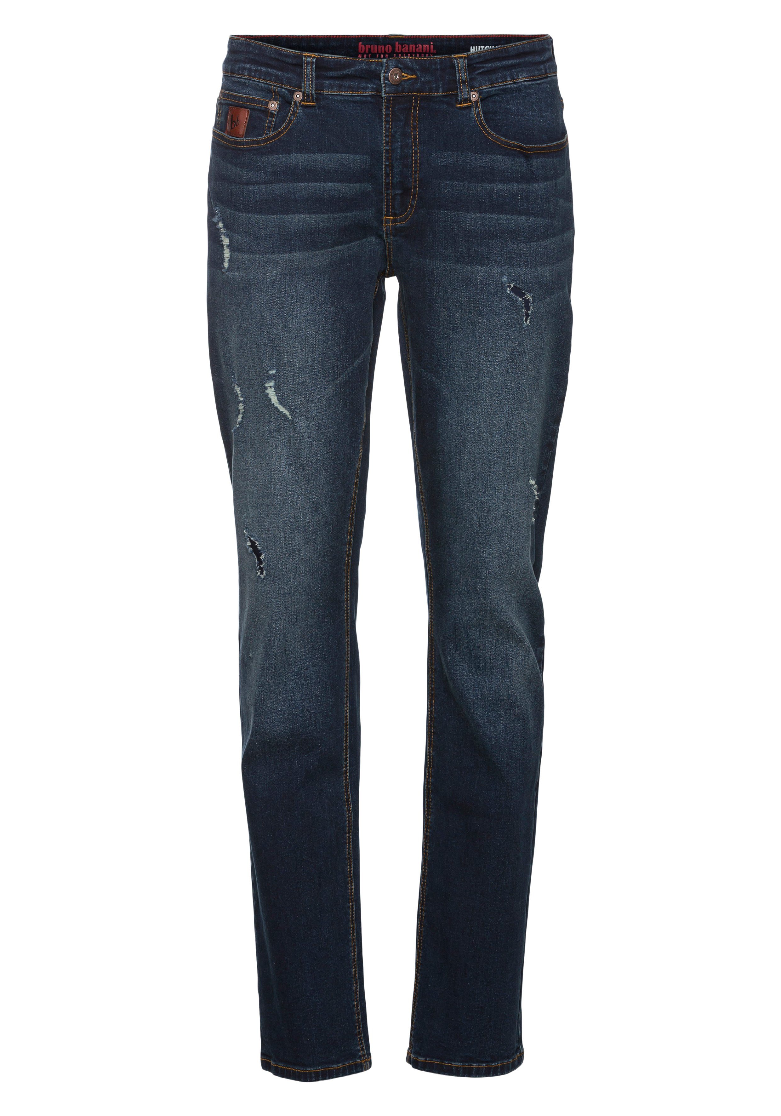 Bruno Banani Straight-Jeans Hutch gerade geschnittenes Bein, niedrige Leibhöhe, reguläre Passform. Reduzierter Preis € 32,99. Unverbindliche Preisempfehlung € 39,99, (€ 32,99 pro 1 Stk)