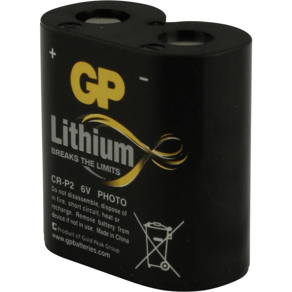 Gp Lithium Fotobatterie CR-P2 (CRP-2 / CR2P2), 6V GPCRP2STD093C1 Fotobatterie