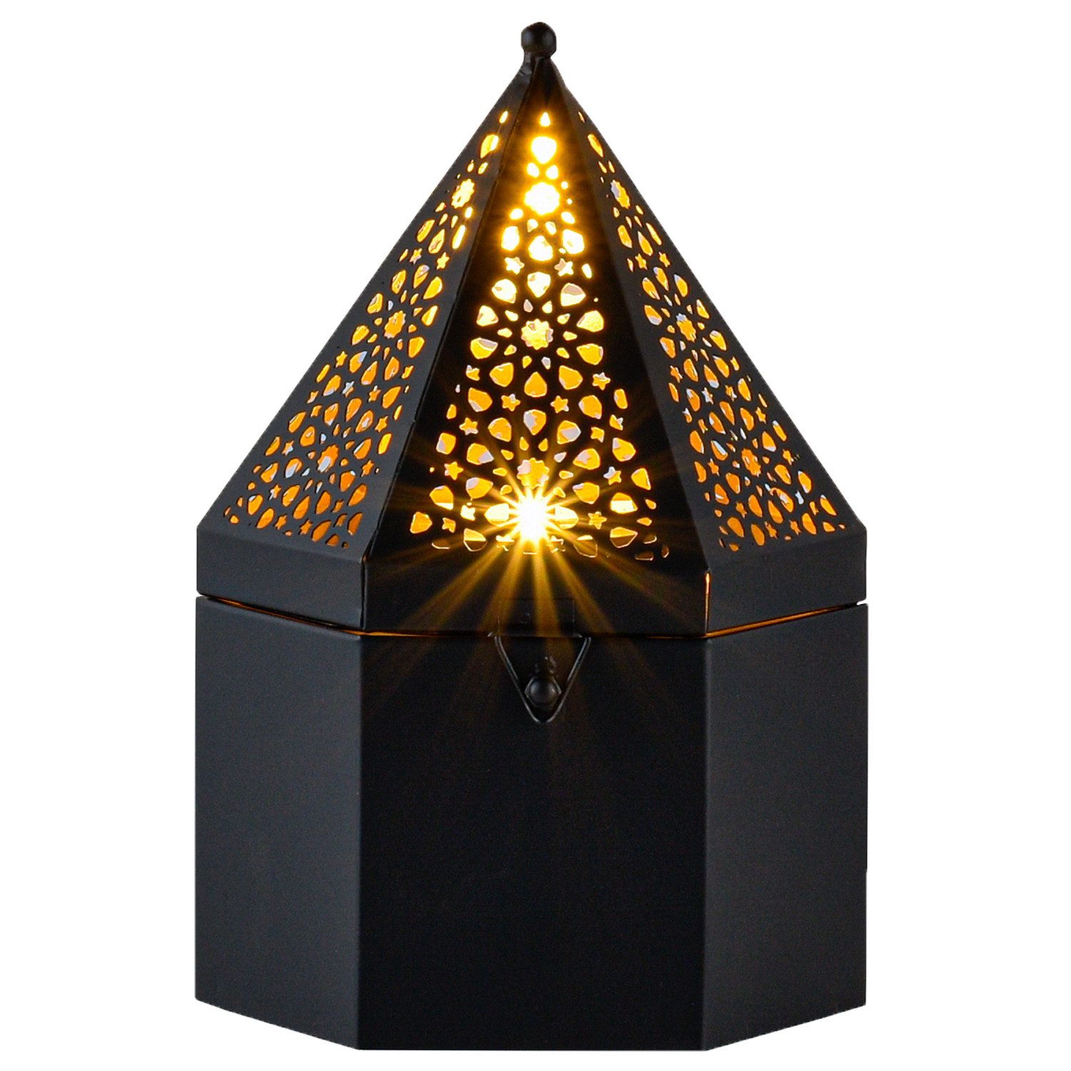 Marrakesch Orient & Mediterran Interior Teelichthalter Orientalische Deko Teelichthalter Aufbewahrungsbox mit Deckel Luxana (1 St), Handarbeit