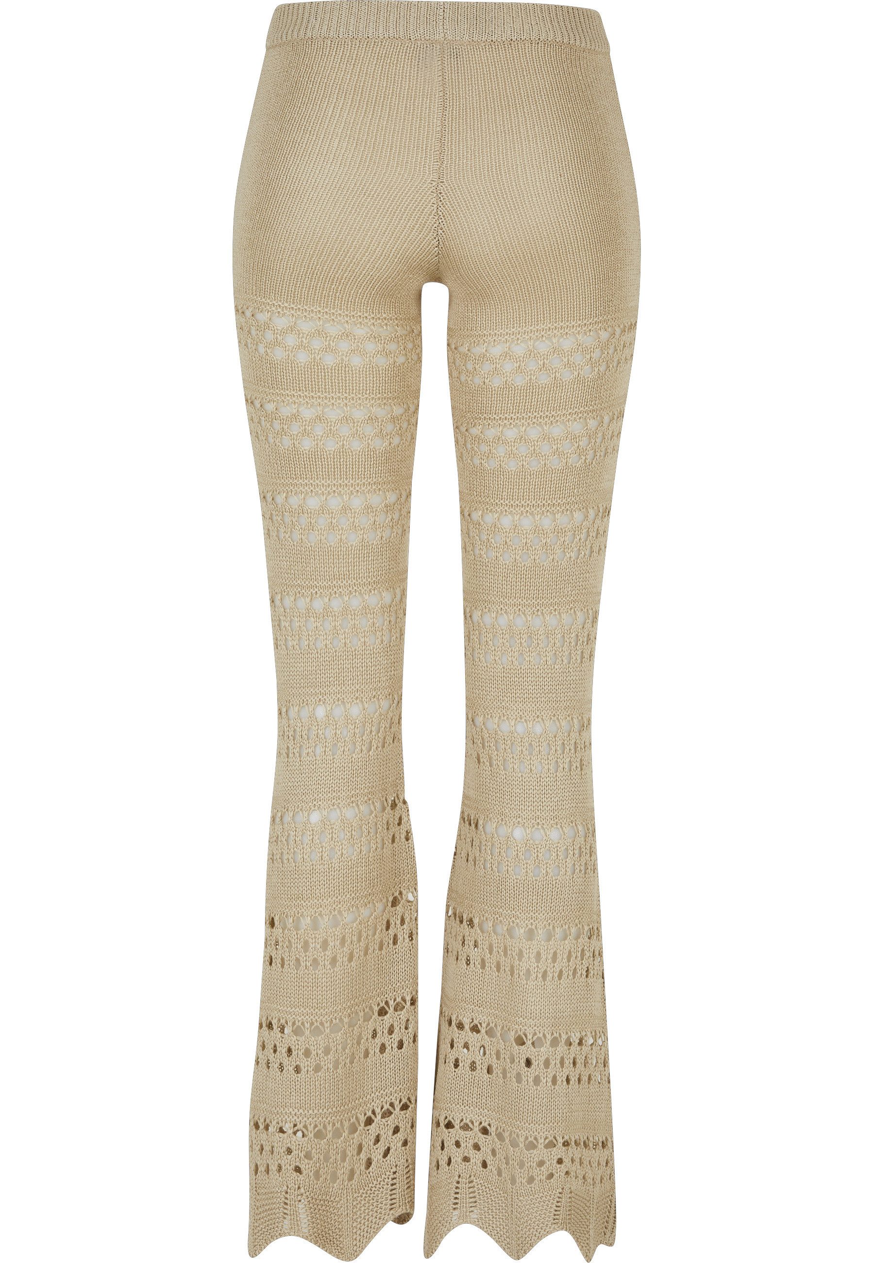 URBAN CLASSICS Leggings Urban Classics Damen Ladies Flared Crochet Knit Leggings (1-tlg)