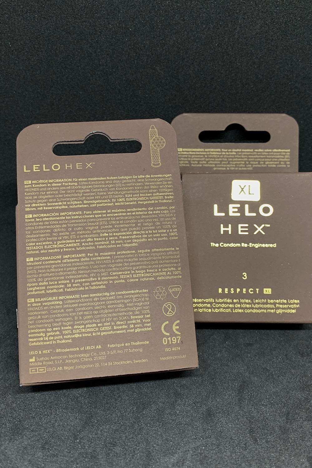 Pack Kondome HEX XXL-Kondome LELO 3-er XL Lelo