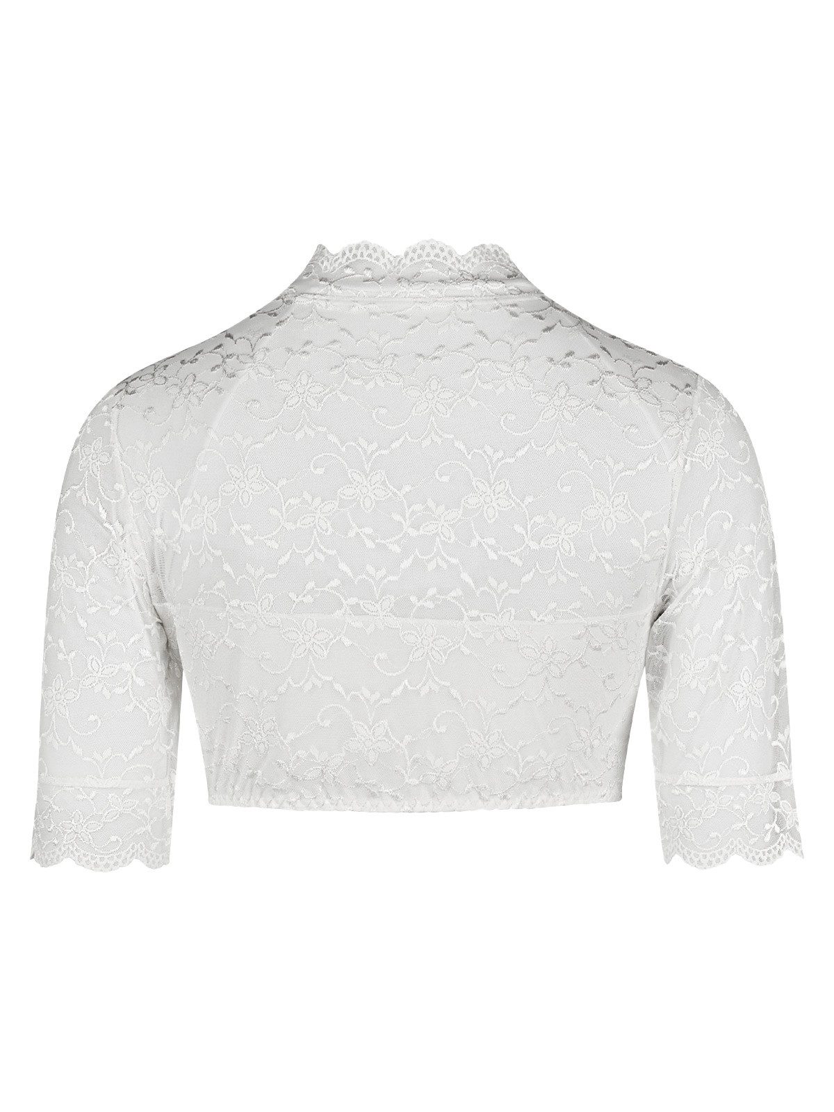 Nina Von C. Dirndlbluse Dirndlbluse halbarm Annette (Stück, 1-tlg) Kragen als stilvoller Akzent, Wellenschnitt an den Ärmelabschlüssen