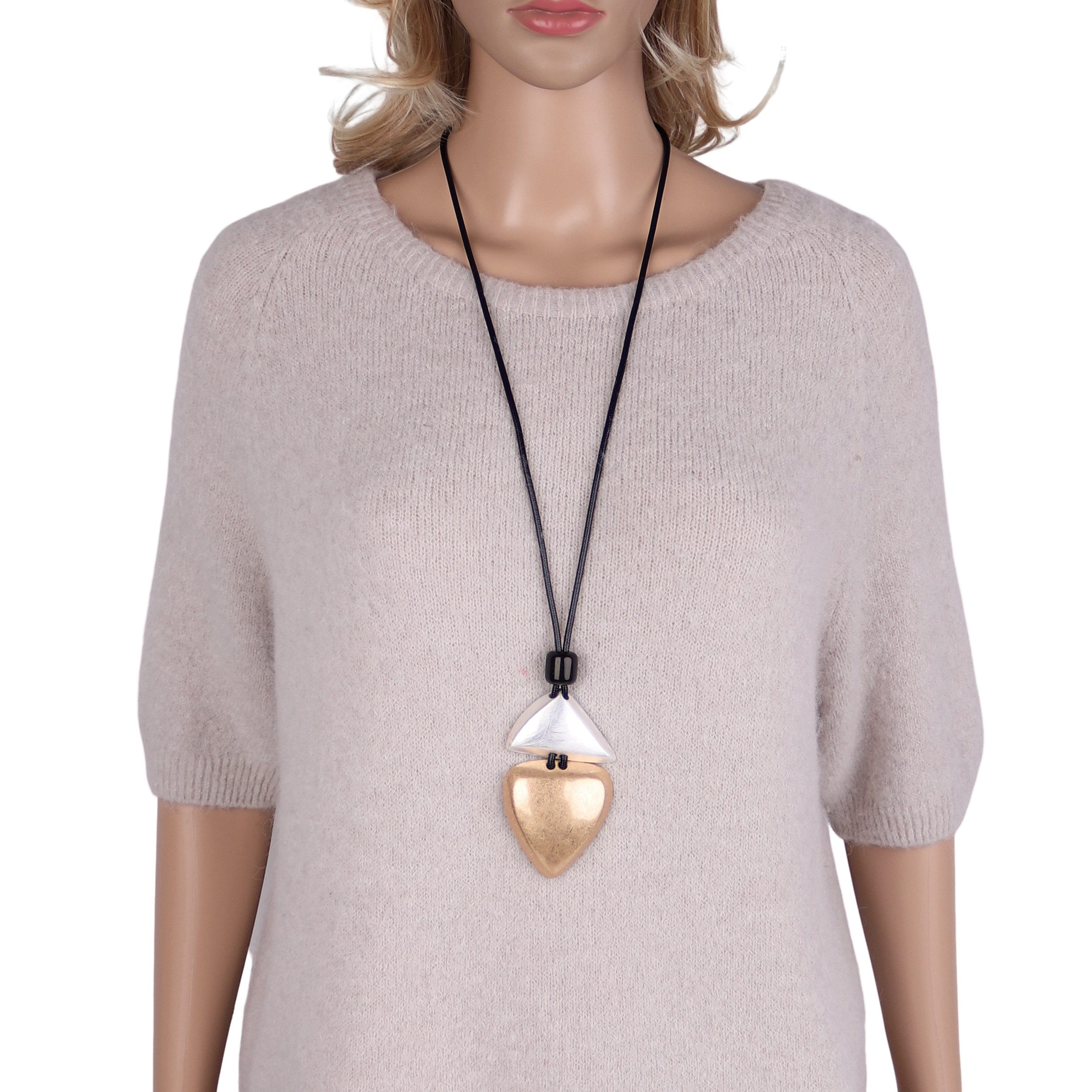 MIRROSI Lange Kette Damen Halskette mit elegantem Anhänger aus Metall ca.90 günstig online kaufen