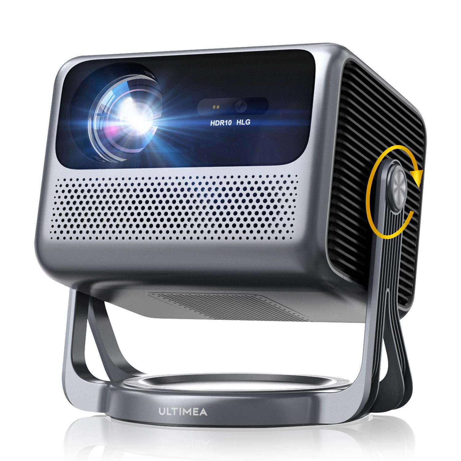 Ultimea Nova C40 Smart Projektor Andriod TV 11, 5G+2.4G WiFi, BT 5, LCD-Beamer (1920 x 1080 px, 600 ANSI-Lumen, Dolby Audio, 90° Gimbal Design, 4K Heimkino)