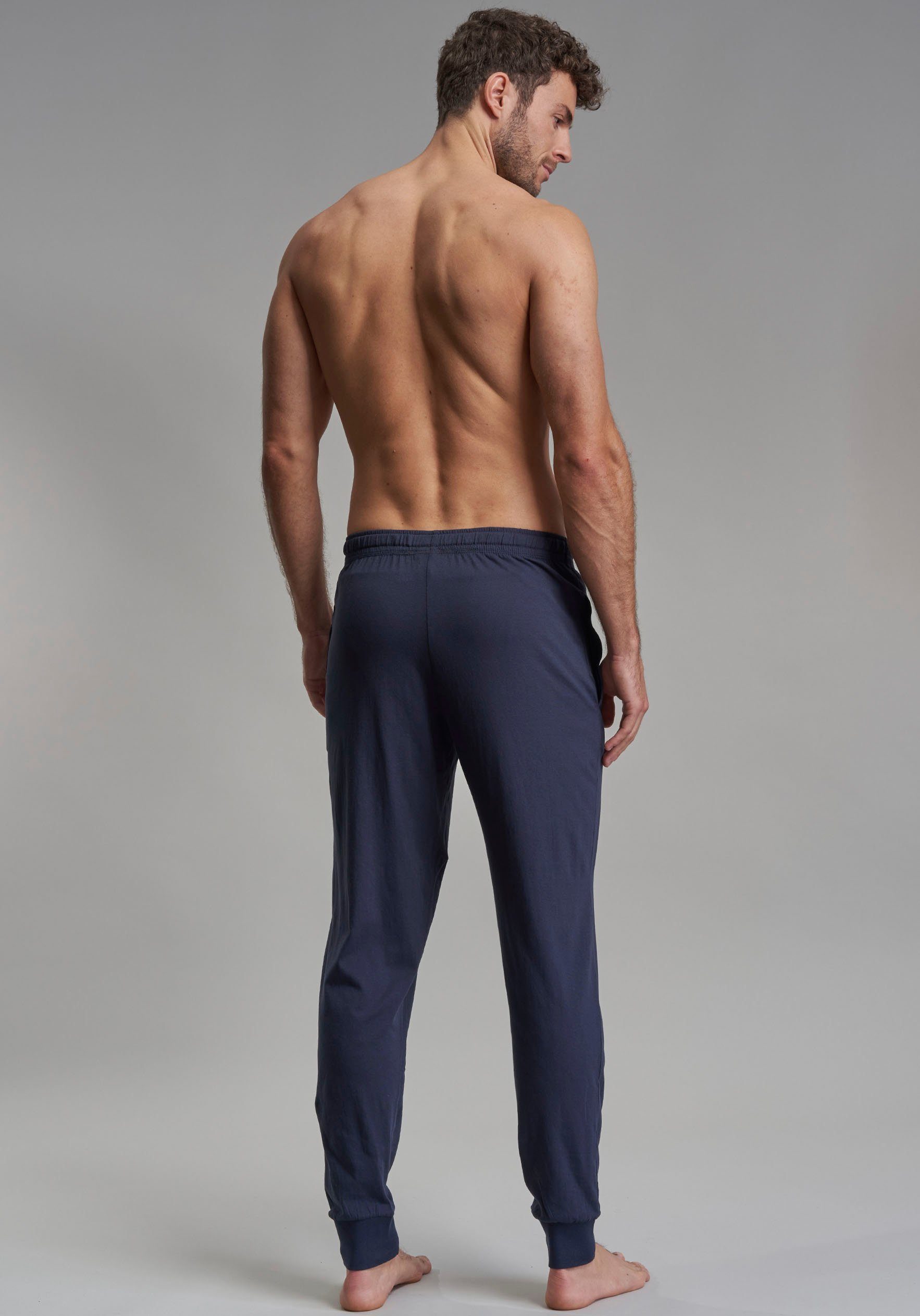 GÖTZBURG Loungehose New York Baumwolle, Seitentaschen, bequem, basic, weich, atmungsaktiv