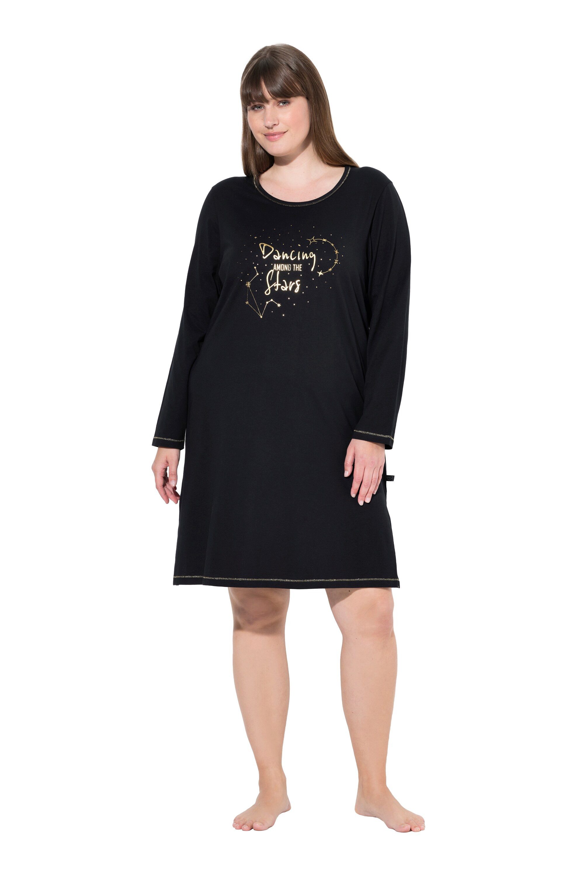 Ulla Popken Bigshirt Bigshirts 2er-Pack Rundhals/V-Ausschnitt Langarm günstig online kaufen