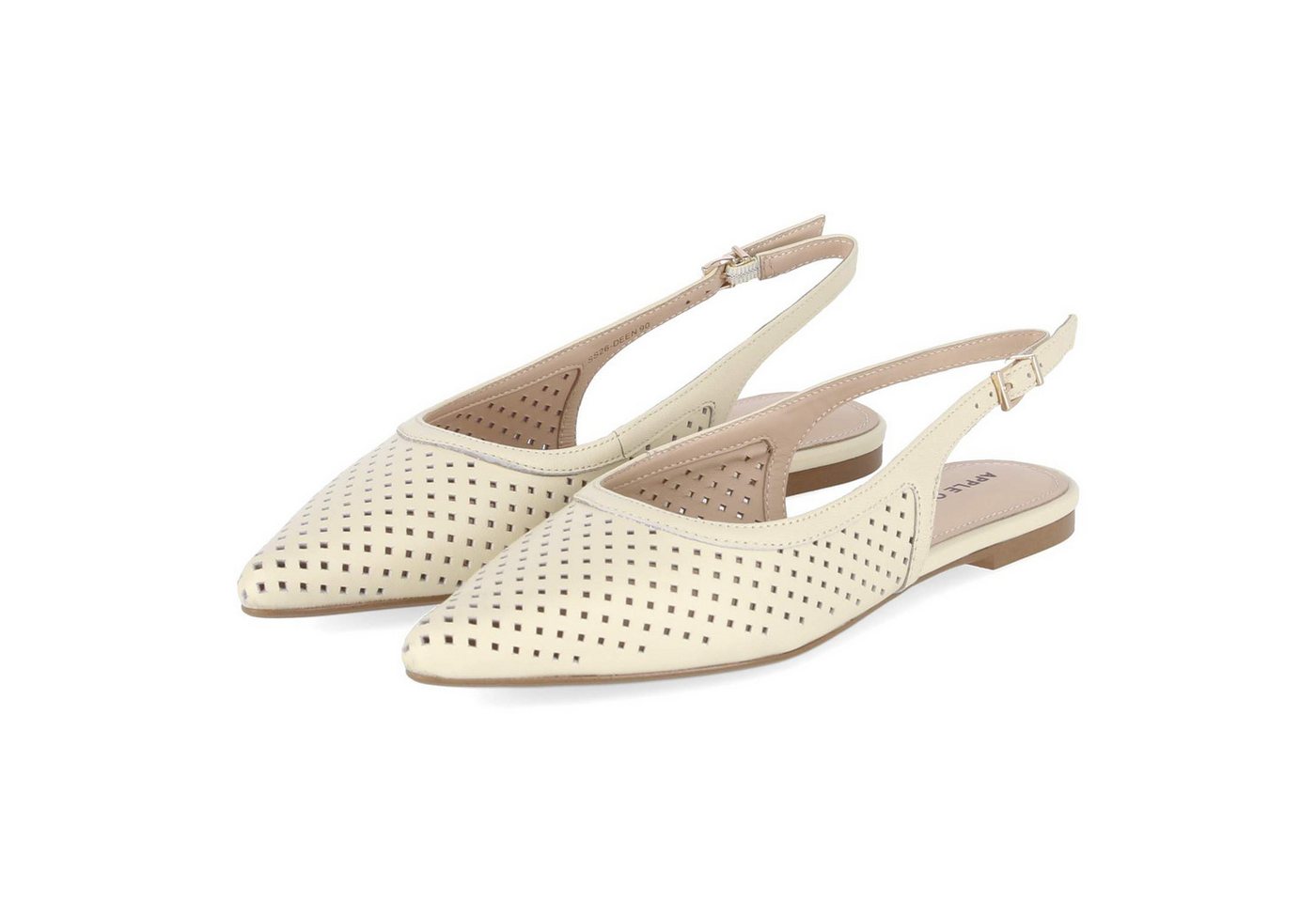 Apple of Eden Apple of Eden DEEN 90 baunilha Damen Glattleder beige Slingpumps