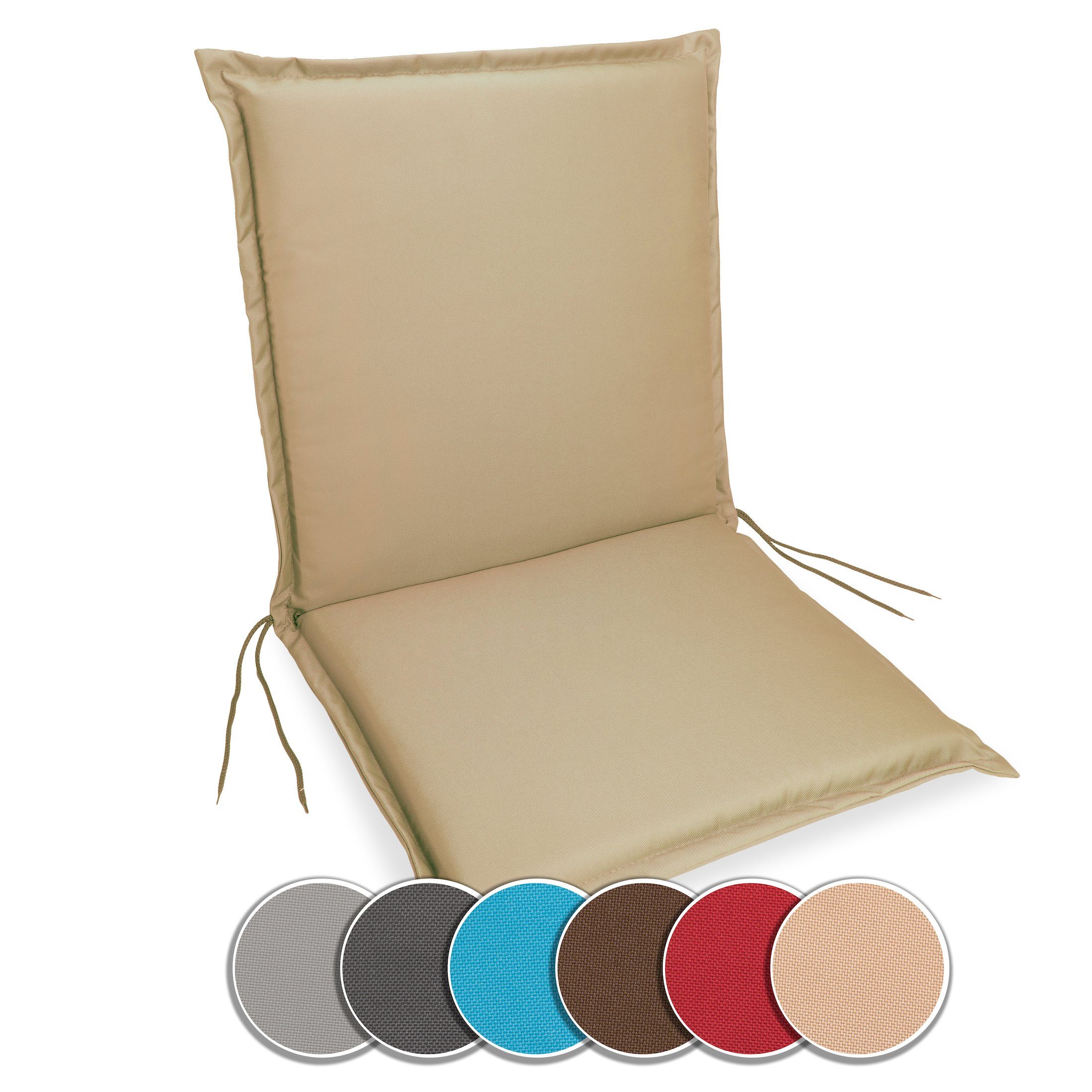 sunnypillow Liegenauflage Niedriglehner Auflage Gartenstuhlauflage, 100 x 50, extra dick 9cm
