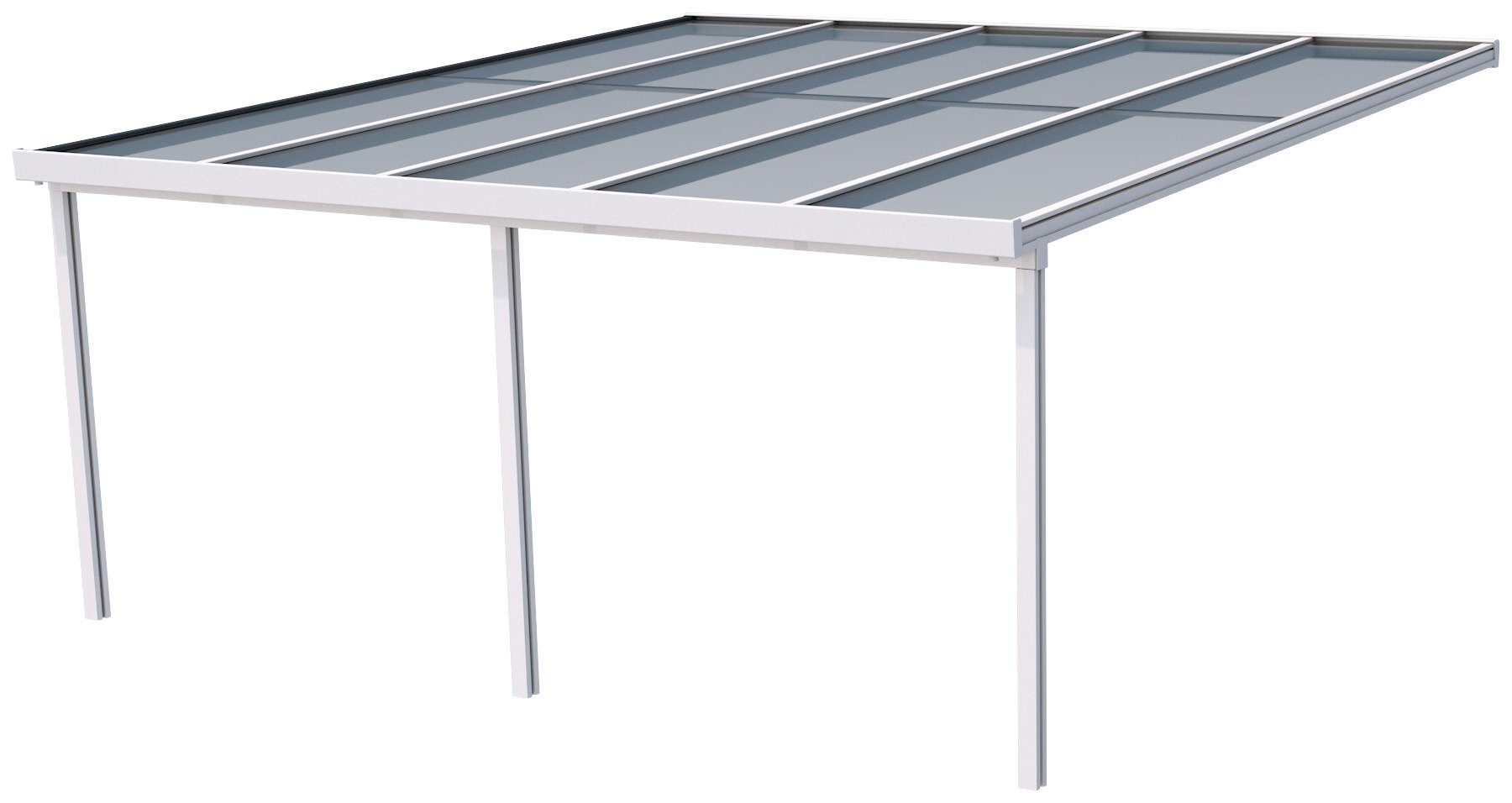 GUTTA Terrassendach Premium, BxT: 511x506 cm, Bedachung Doppelstegplatten, BxT: 510x506 cm, Dach Polycarbonat Opal