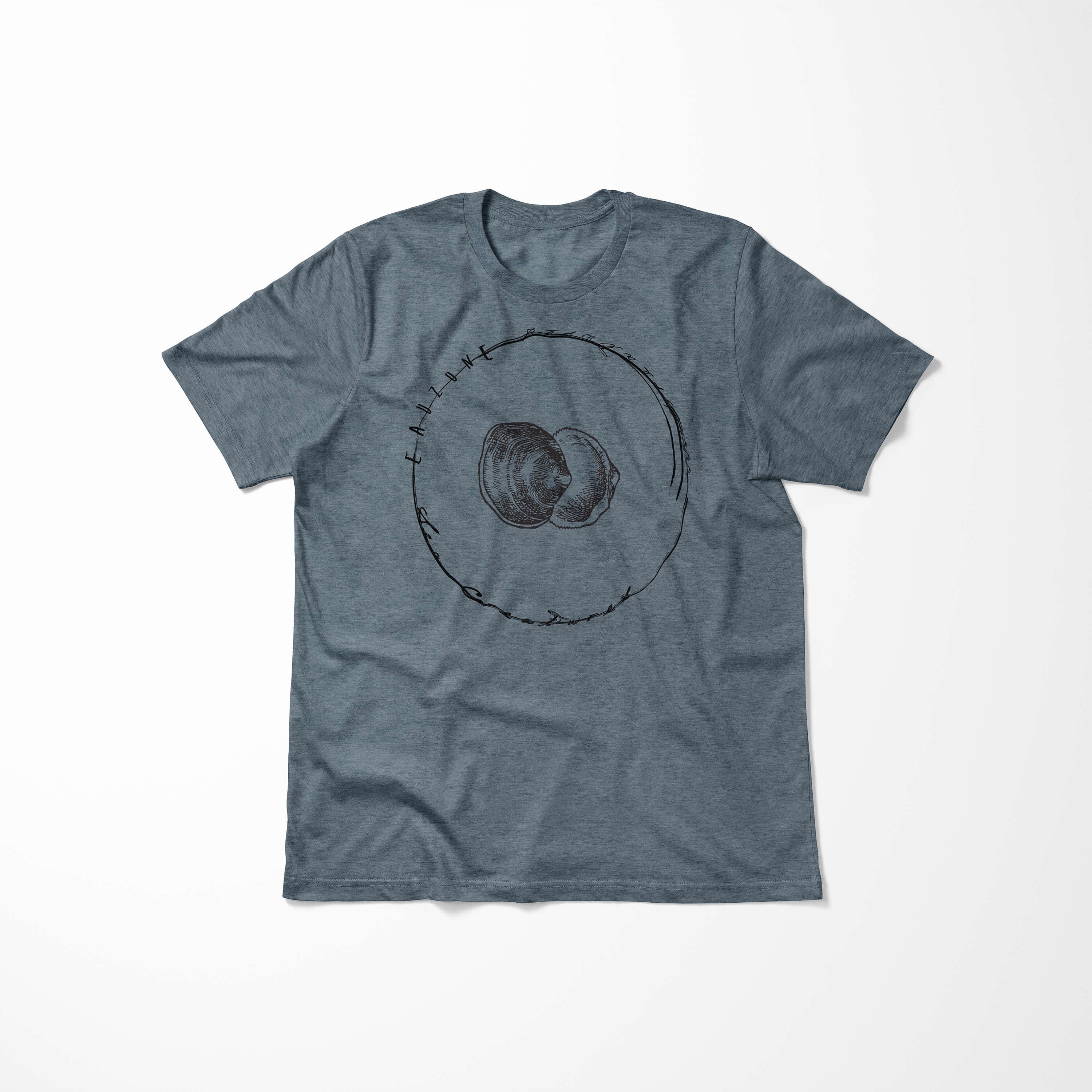 Sinus Creatures, feine Sea Struktur sportlicher Tiefsee Schnitt T-Shirt Art 010 Sea Fische T-Shirt / - Serie: Indigo und