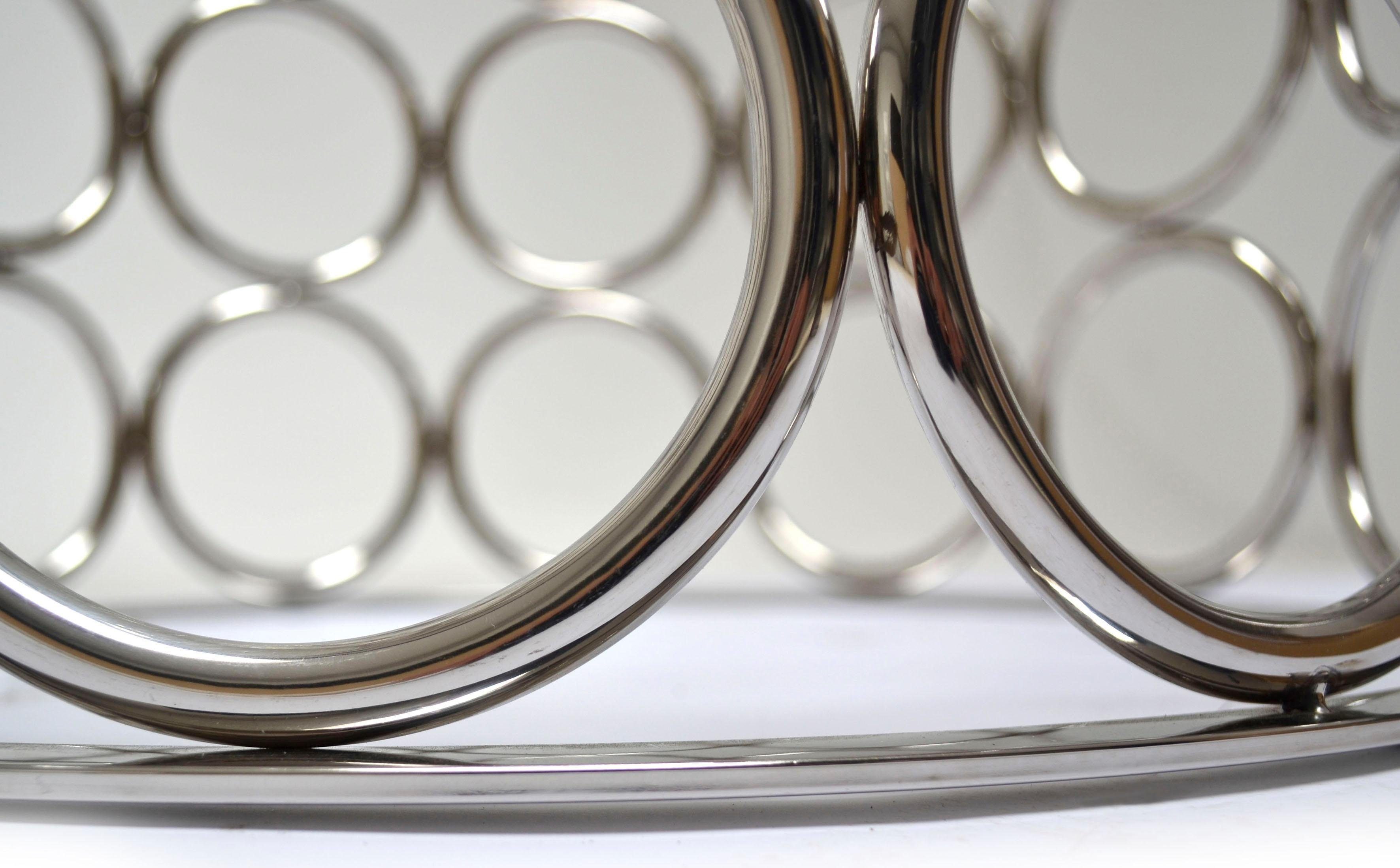 Leonique Esstisch Mary, modernem Glasplatte runde in mit Chromgestell, gefertigt Handarbeit