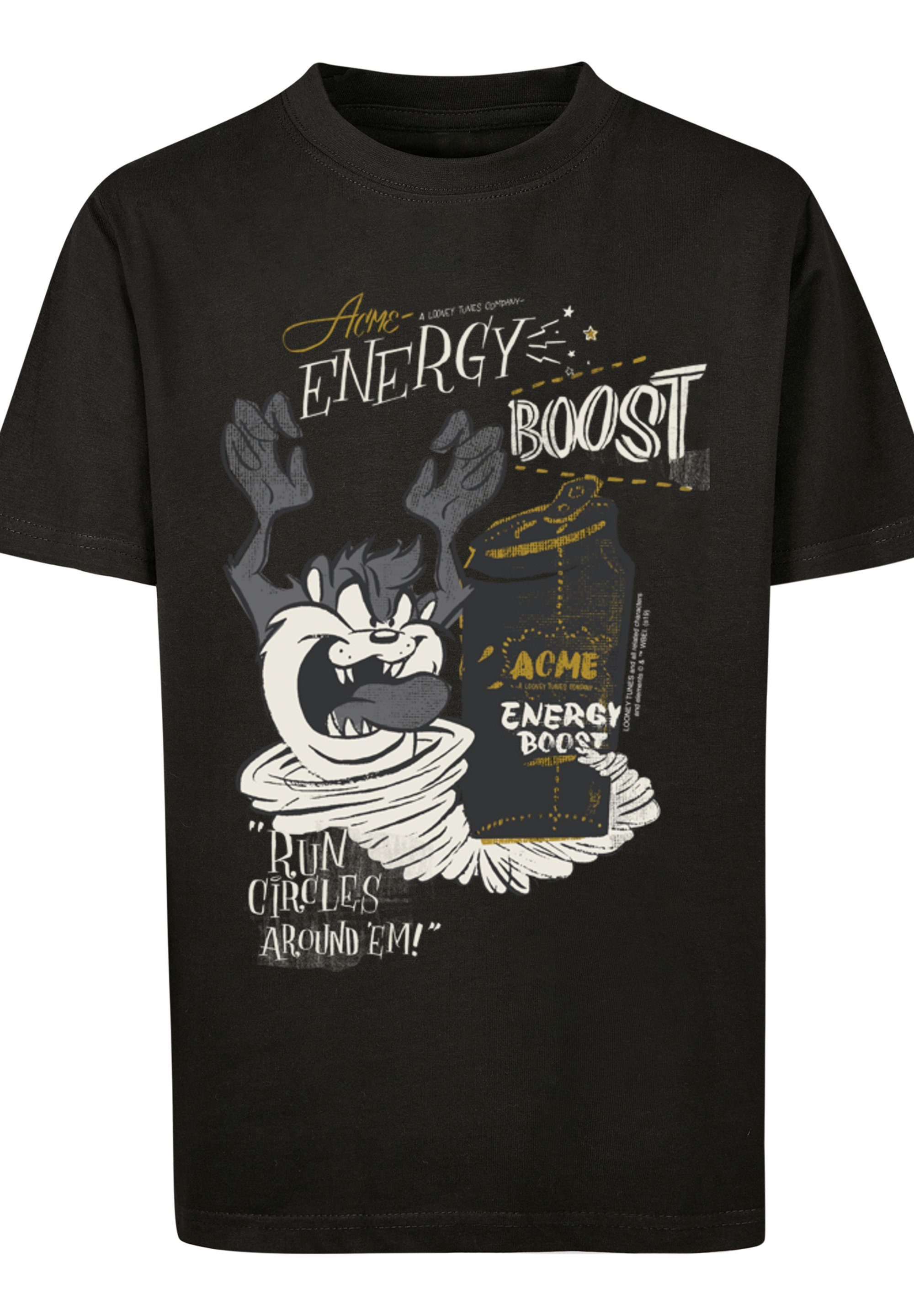 F4NT4STIC Kurzarmshirt Kinder Looney Tunes Taz Energy Boost-BLK with Kids Basic Tee (1-tlg)