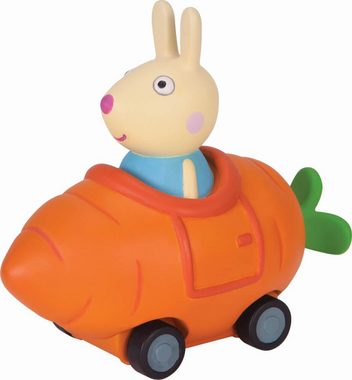 Jazwares Spielfigur Peppa Wutz und ihre Freunde Mini Flitzer, 8 verschiedene Motive, (Set mit, 8 Figuren), Buggys mit richtig rollenden Rädern