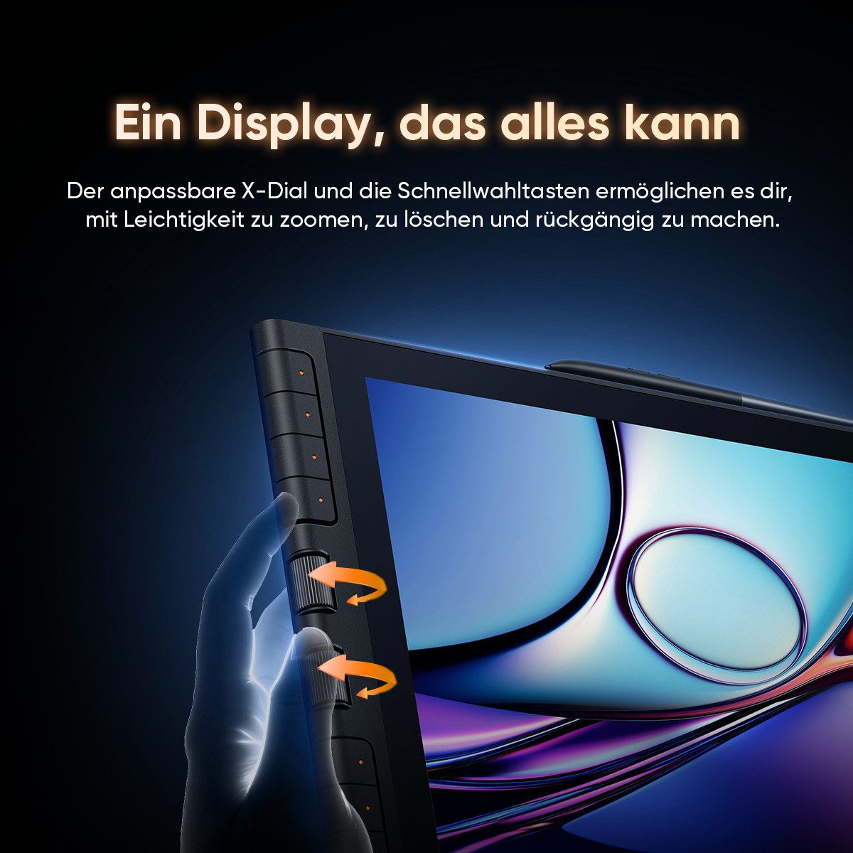 XP-PEN Artist 16 3rd Grafiktablett (15.4", X4-Chip,16K Druck,FHD AG+AF Glas,DC-Dimming,Magnet-Stylus,Delta E<1.5)