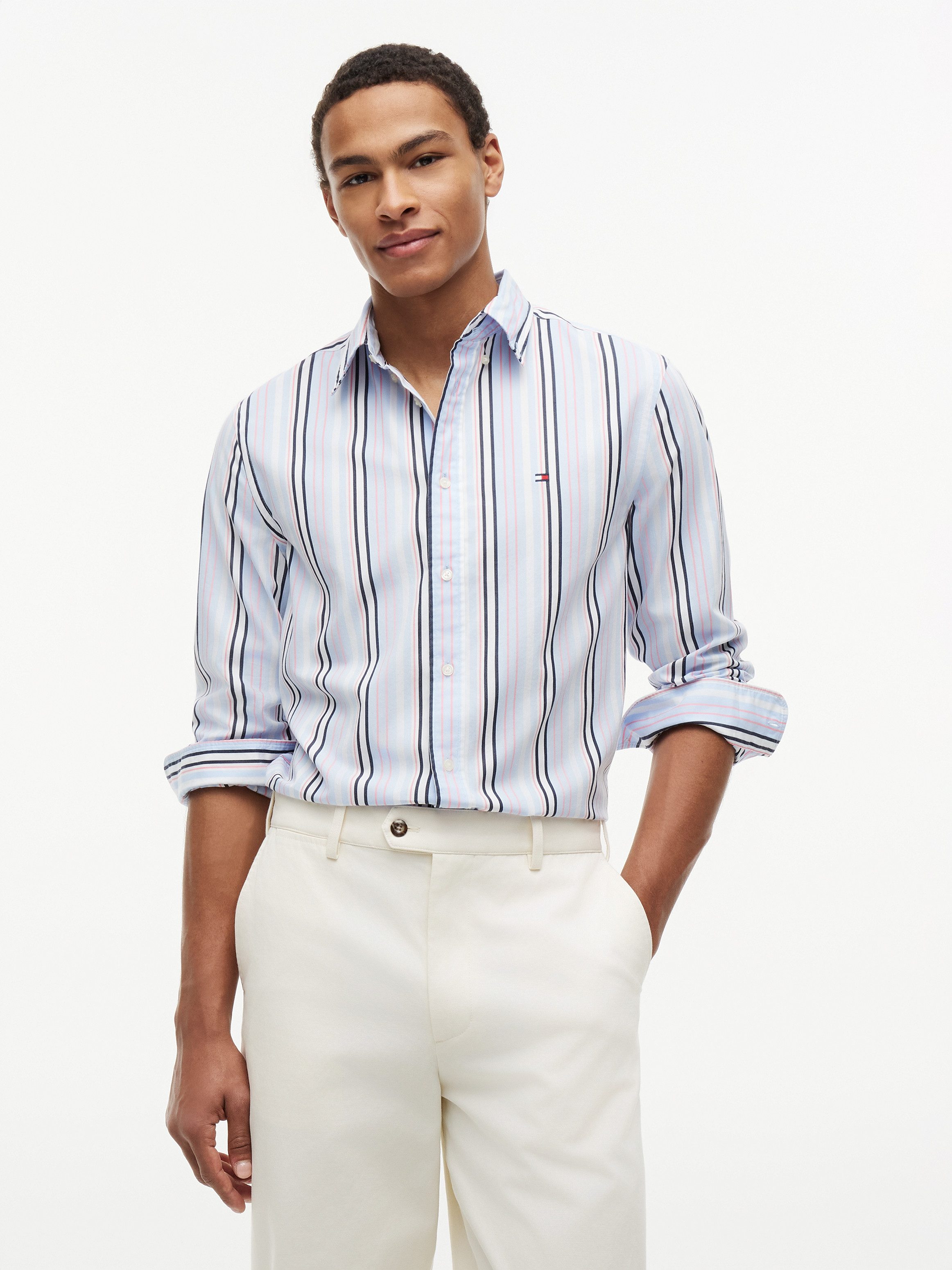 Langarmhemd POPLIN MULTI STPE SHIRT