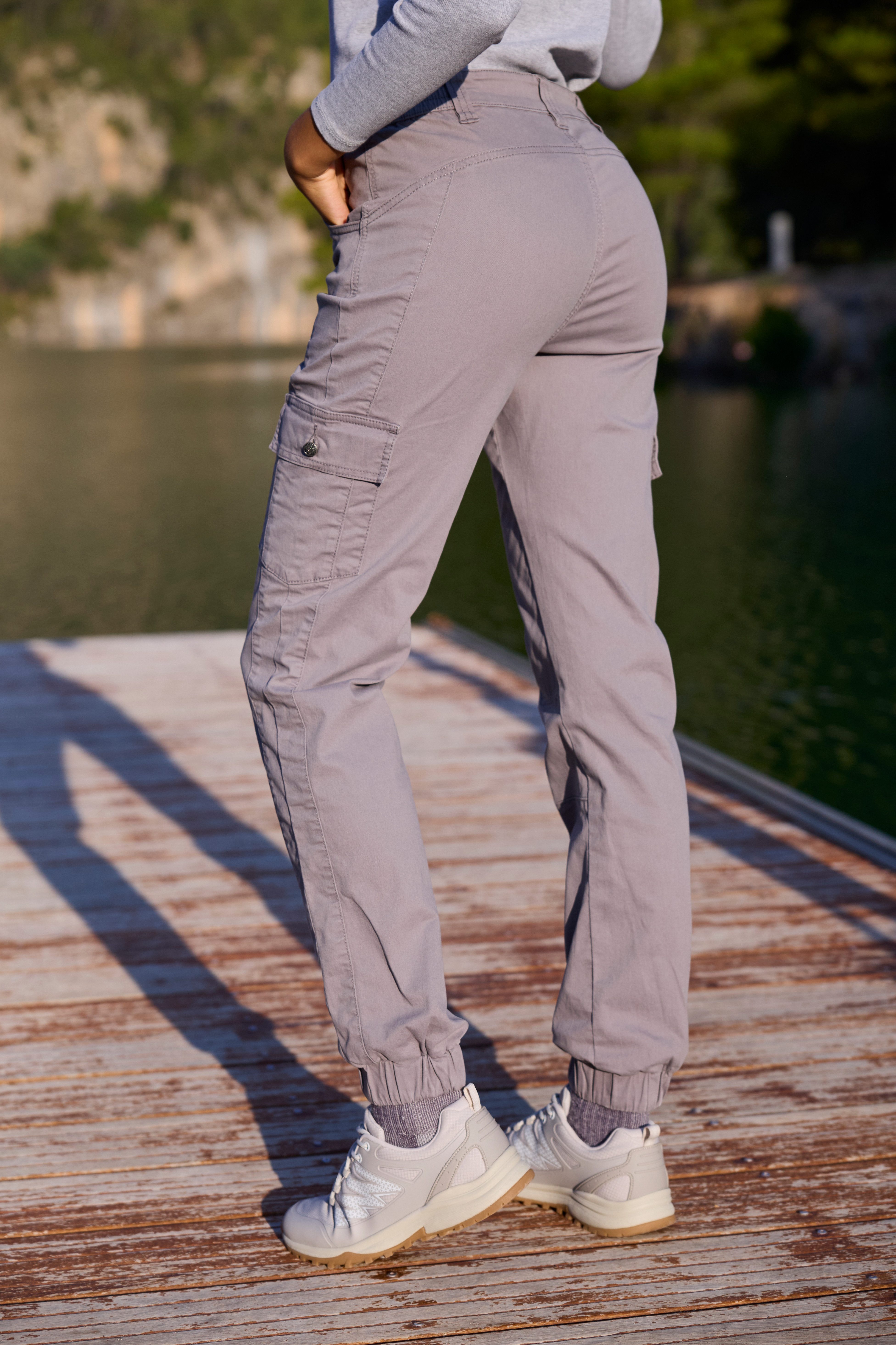 Vivance Active by Lascana Trekkinghose Cargo Jeans Optik Baumwollmix mit Cargo Taschen