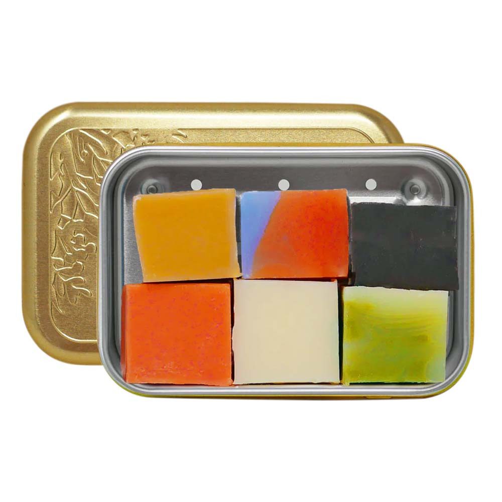 puremetics Seifen-Set Seifenbox - Gold mit Seifenminis 60g