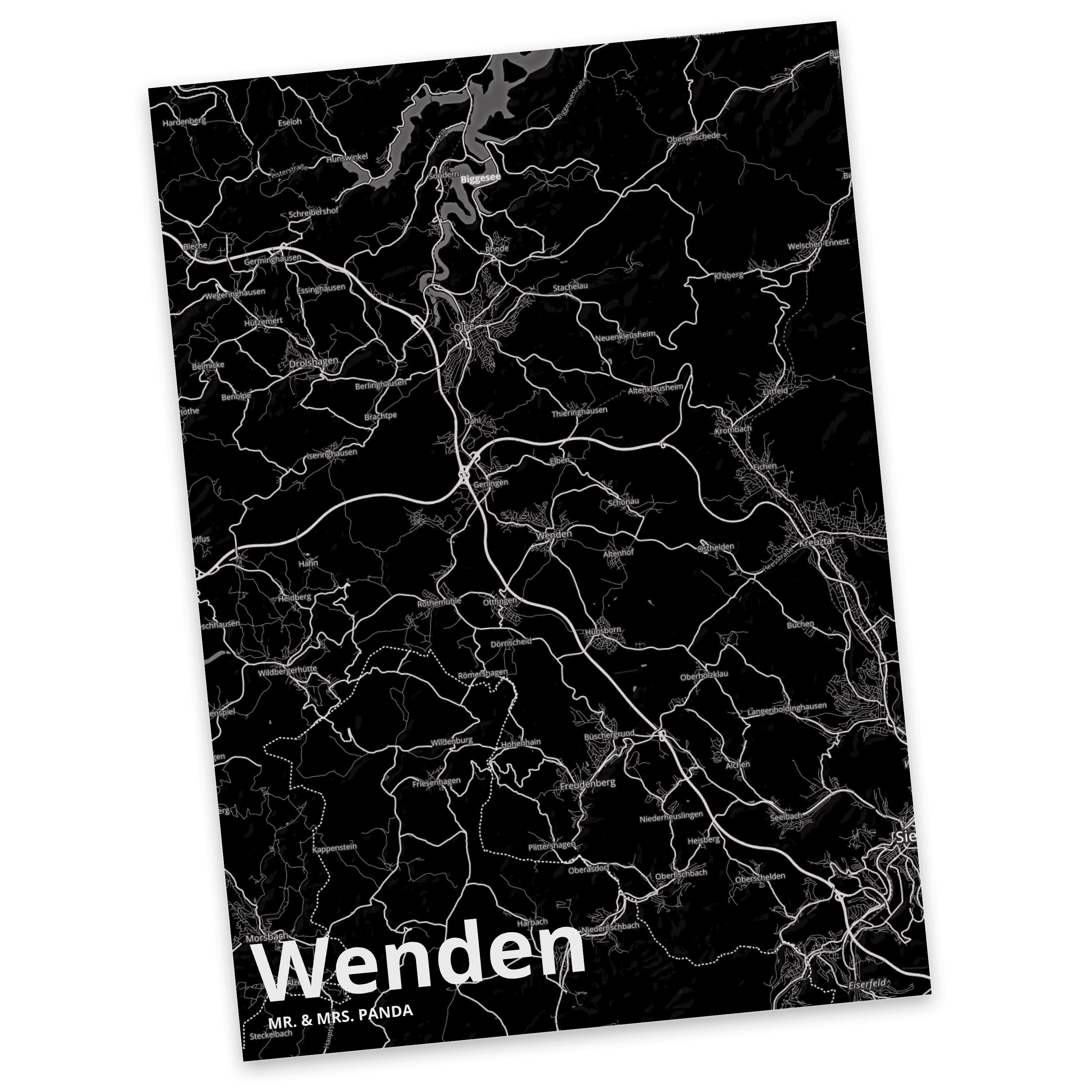 Mrs. Wenden D Stadt Geschenk, Mr. & Städte, Postkarte Dankeskarte, Panda Stadt, Geschenkkarte, -