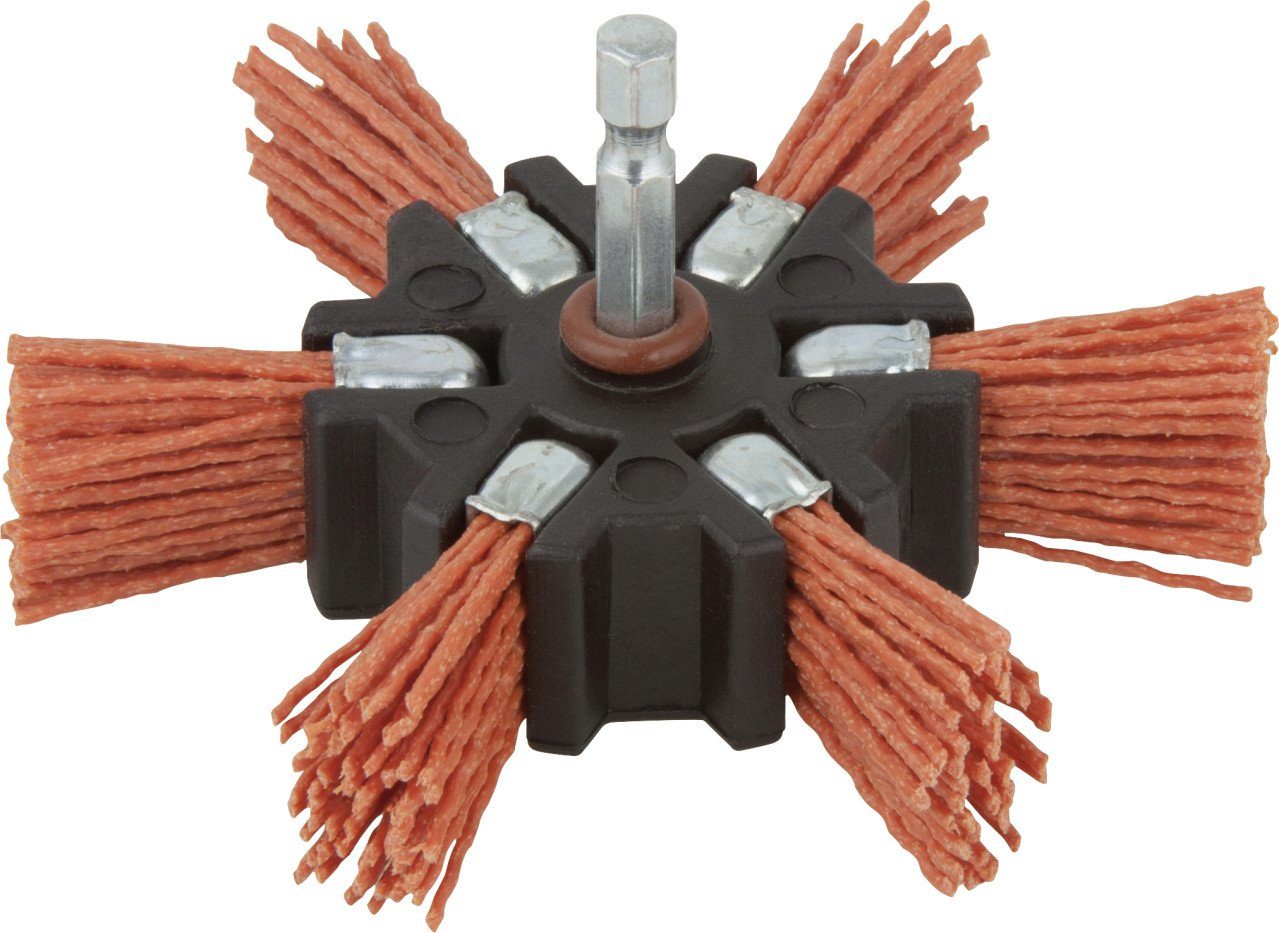 Wolfcraft Schleifaufsatz Wolfcraft Fächerschleifer Ø 100 mm Nylon Schaft Ø