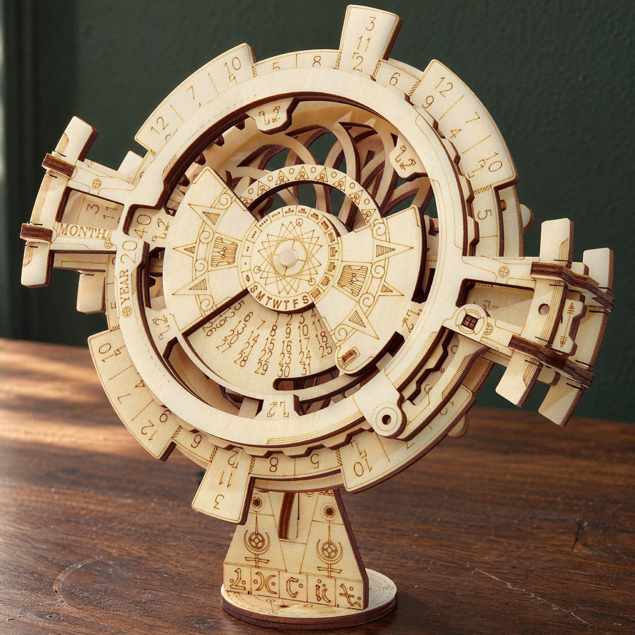 Robotime Modellbausatz Ewiger Kalender aus Holz, (52-tlg)