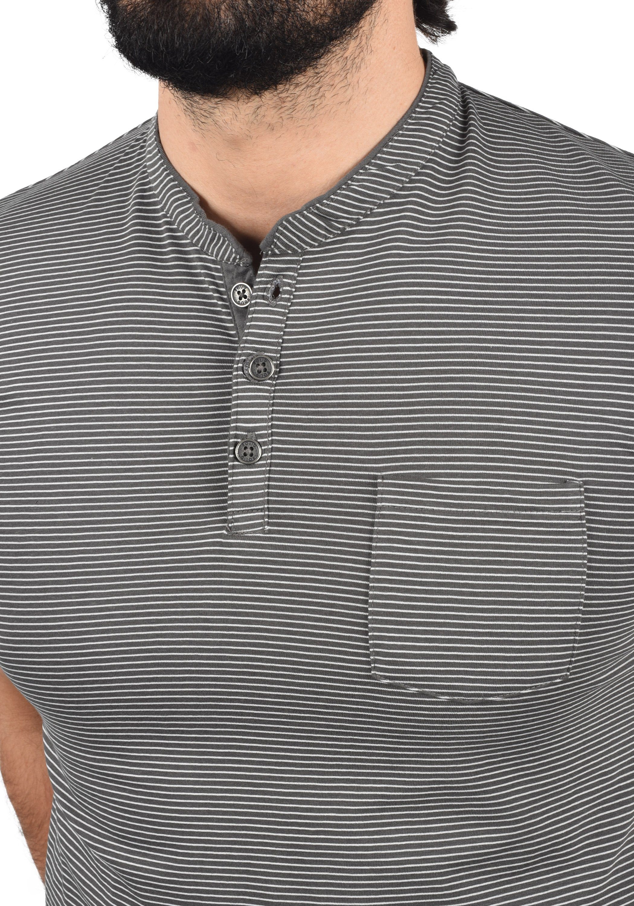 Rundhalsshirt Dark Melange T-Shirt !Solid SDAlfi Grey (8288)