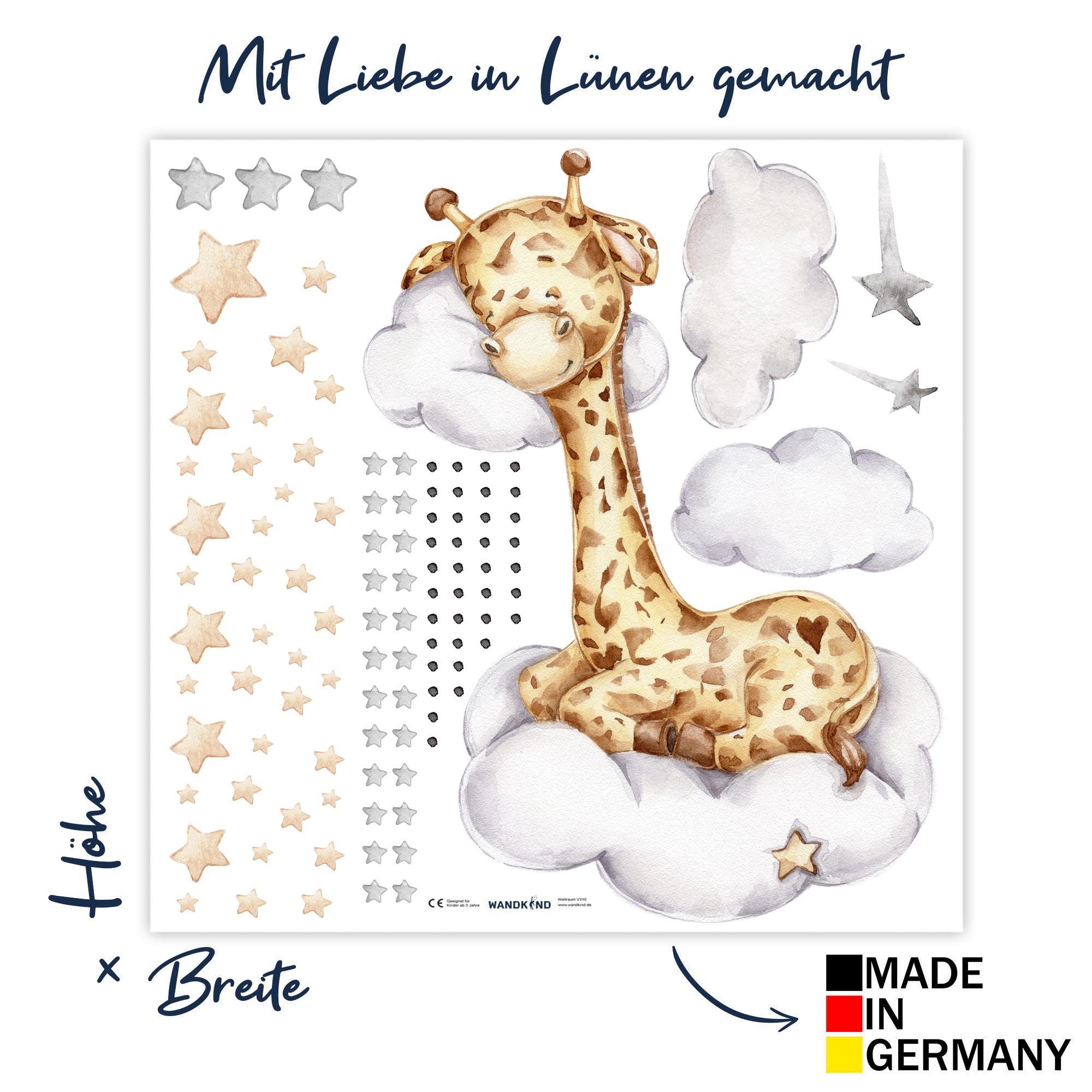 WANDKIND Wandtattoo Giraffe auf der Wolke günstig online kaufen