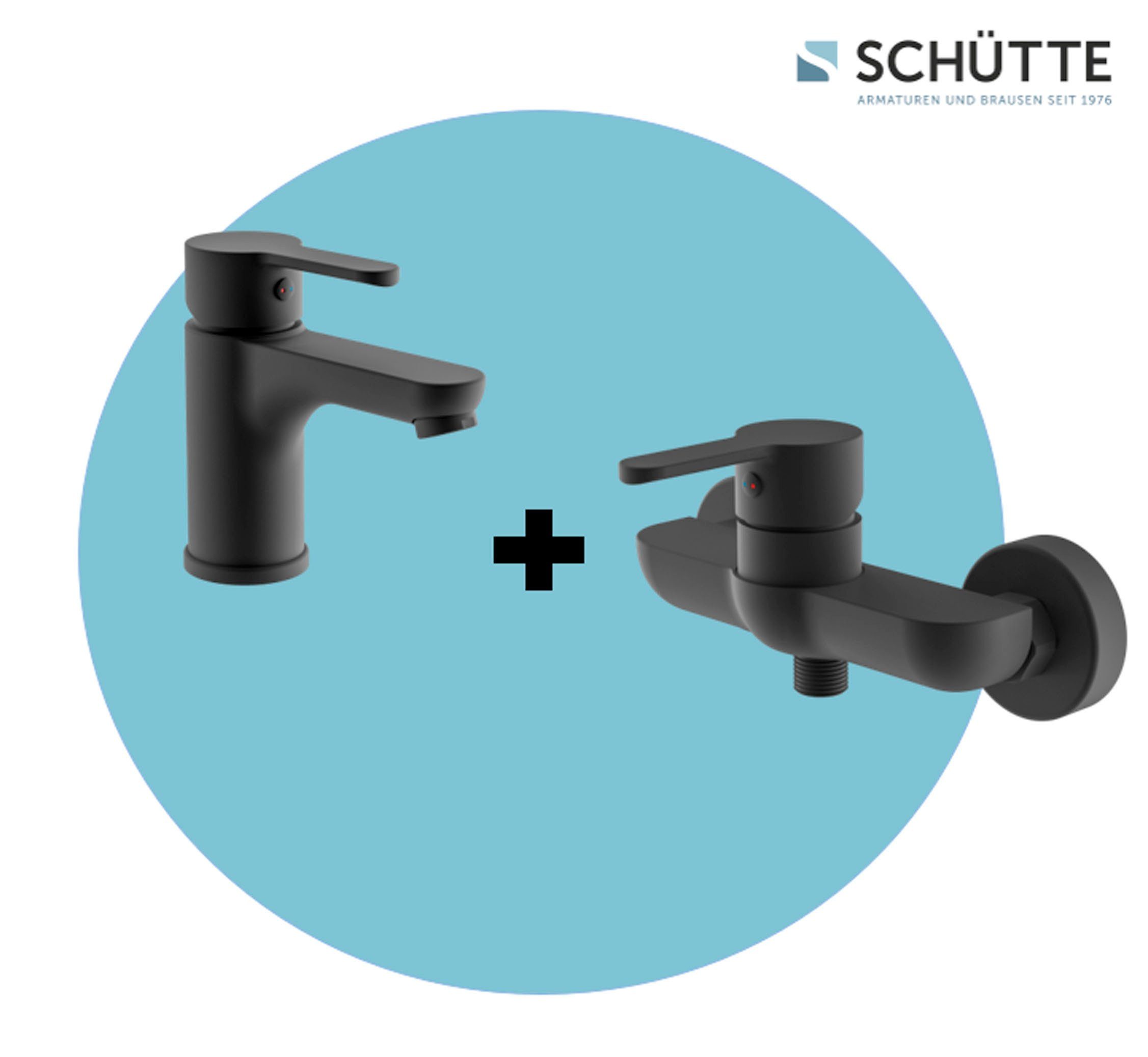 Schütte Badarmatur 2-teilige Serie DENVER (Set) geräuscharm, Marken-Mischdüse