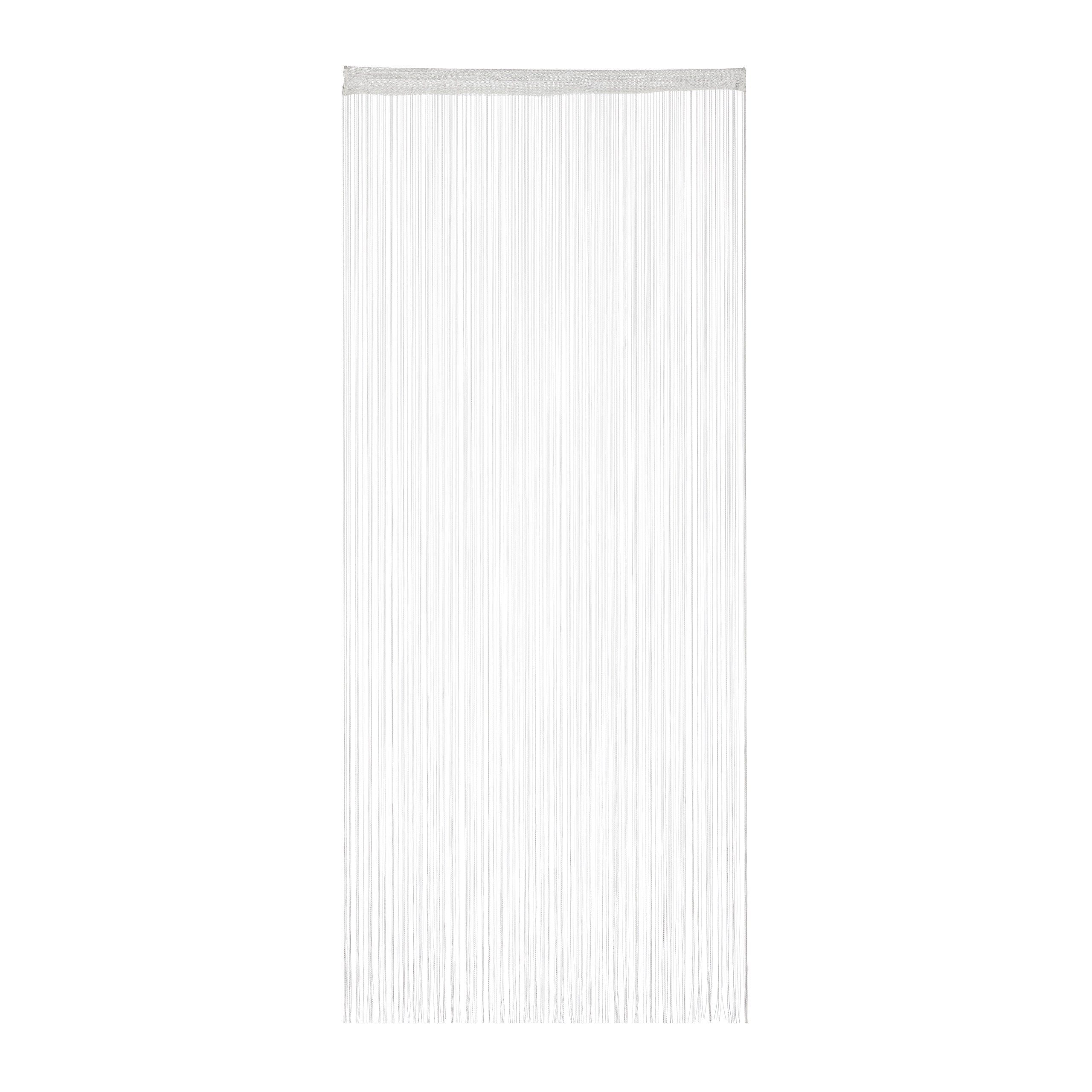 Fadenvorhang Fadenvorhang weiß, relaxdays, 1er Pack 90x245cm