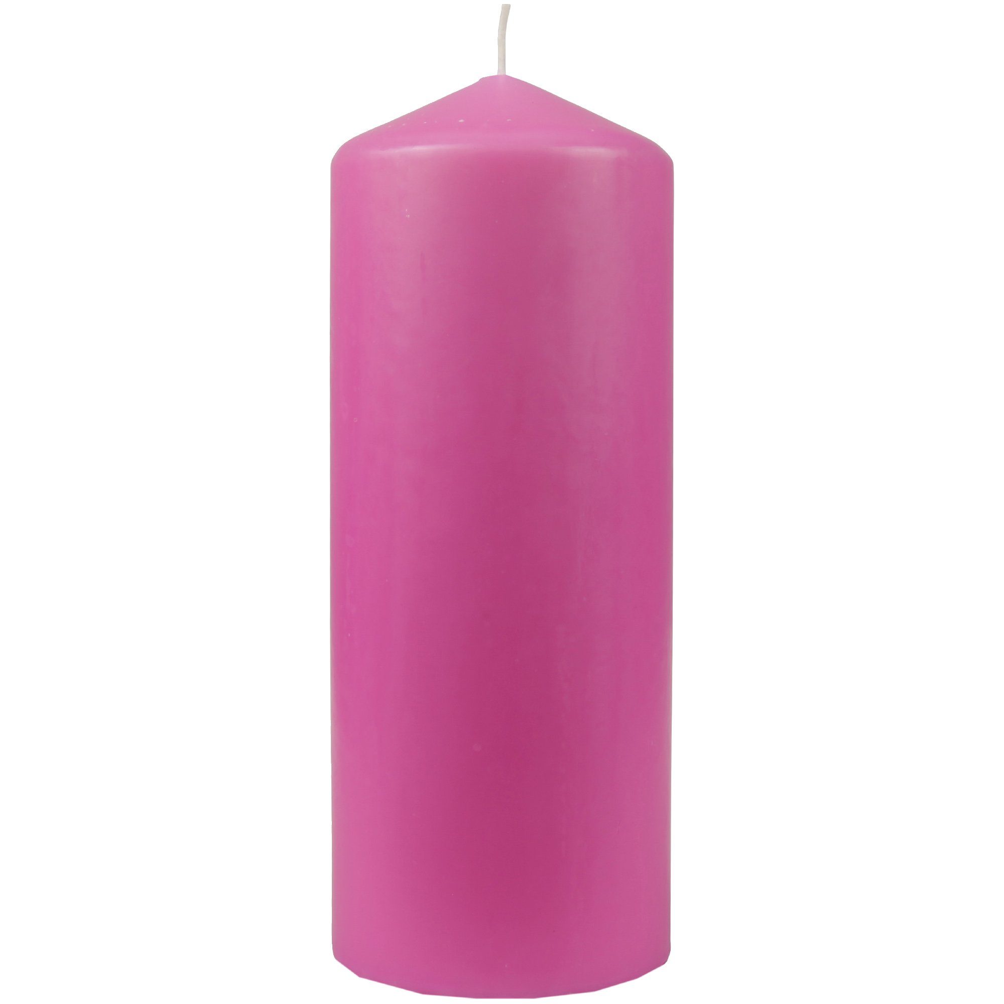 HS Candle Stumpenkerze Blockkerze (3-tlg), Farben x vielen Wachskerzen Kerze - in Rose 13,5cm Ø6cm