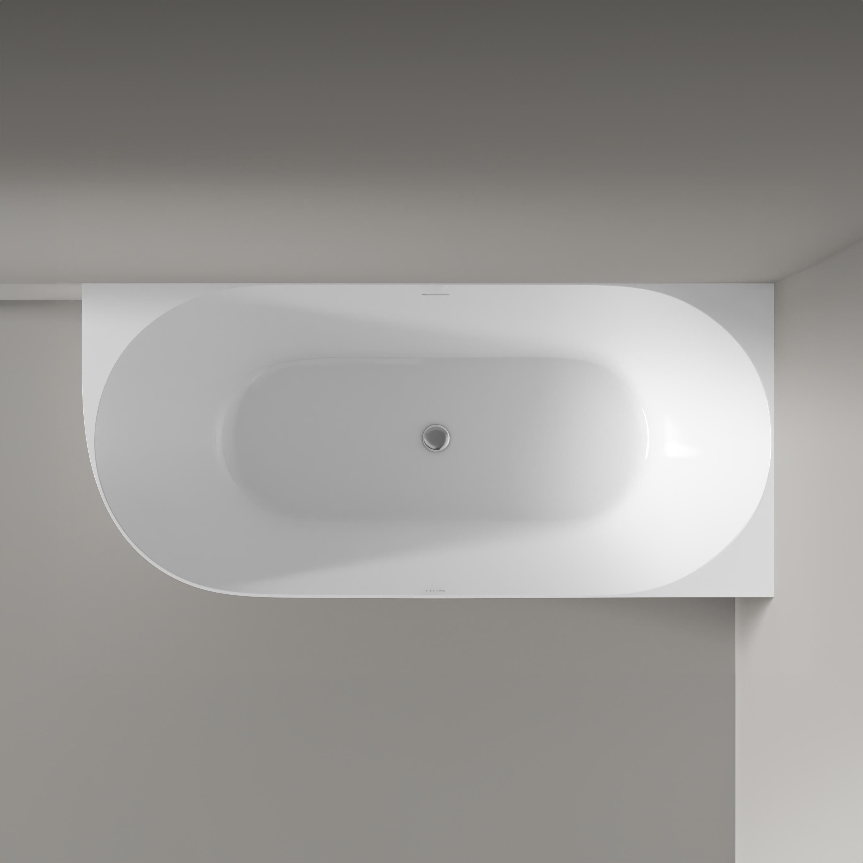 Bernstein Eckwanne NOVA SLIM LINE RECHTS, Eckbadewanne, Sanitäracryl, asymmetrisch, mehrere Größen wählbar